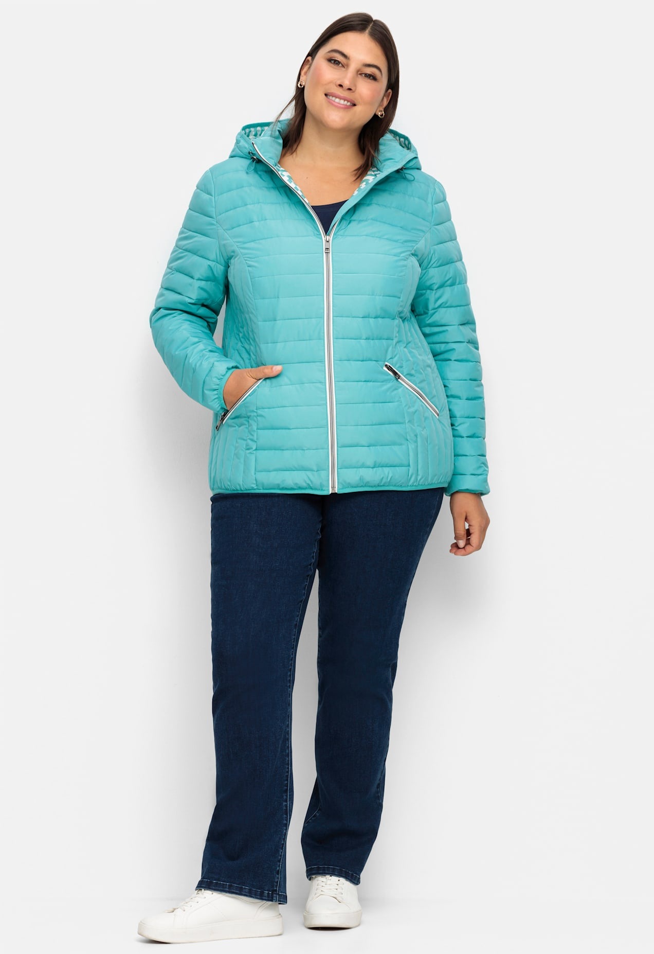 Sheego Steppjacke, mit Kapuze günstig online kaufen