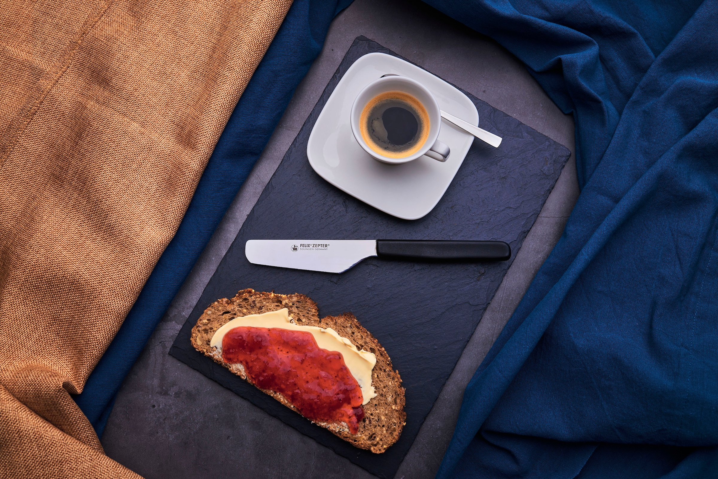 Felix Solingen Brotzeitmesser »Brunchmesser«, (Set, 2 tlg.), Chrom-Molybdän-Vanadium-Stahl
