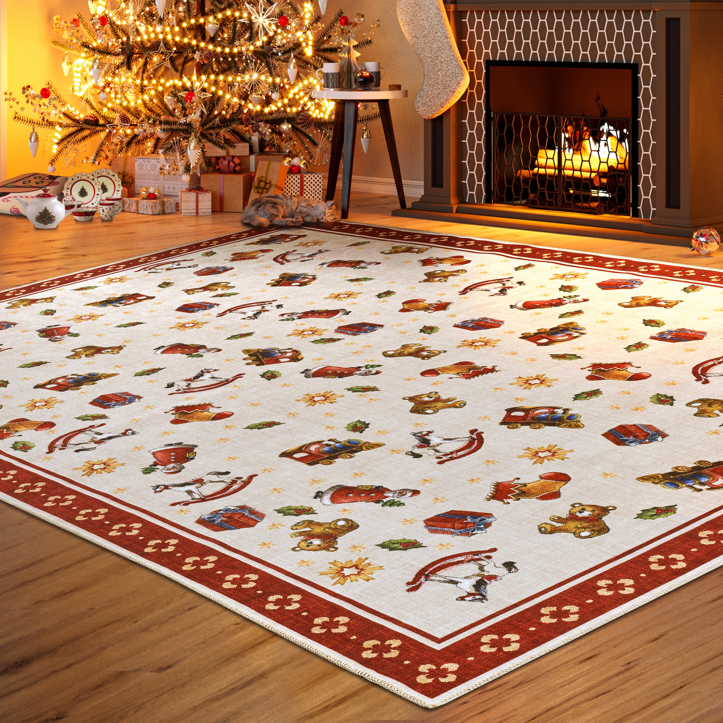 Villeroy & Boch "Nostalgic Toys Delight, eckig, rund und Läufer" 3 mm Höhe Weihnachten, Wohnzimmer, Flur, Geschenk, Toys Delight, Dekoration