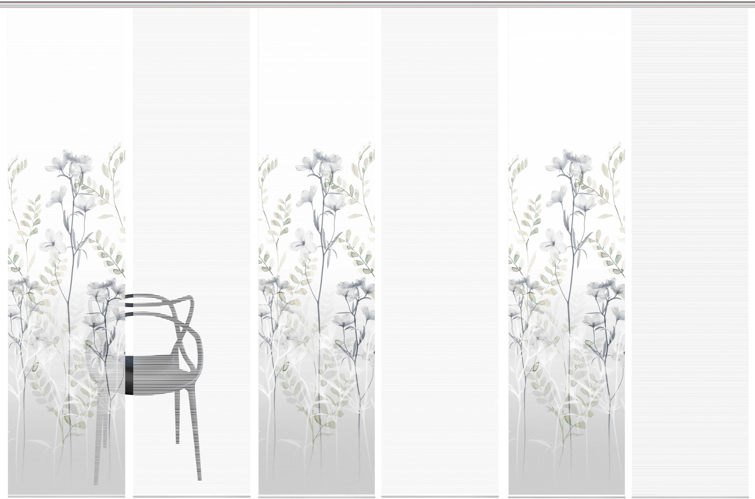 Vision S Schiebegardine "HELVIN 6er SET" Paneelwagen 6 Stk. tlg. Schiebevor günstig online kaufen