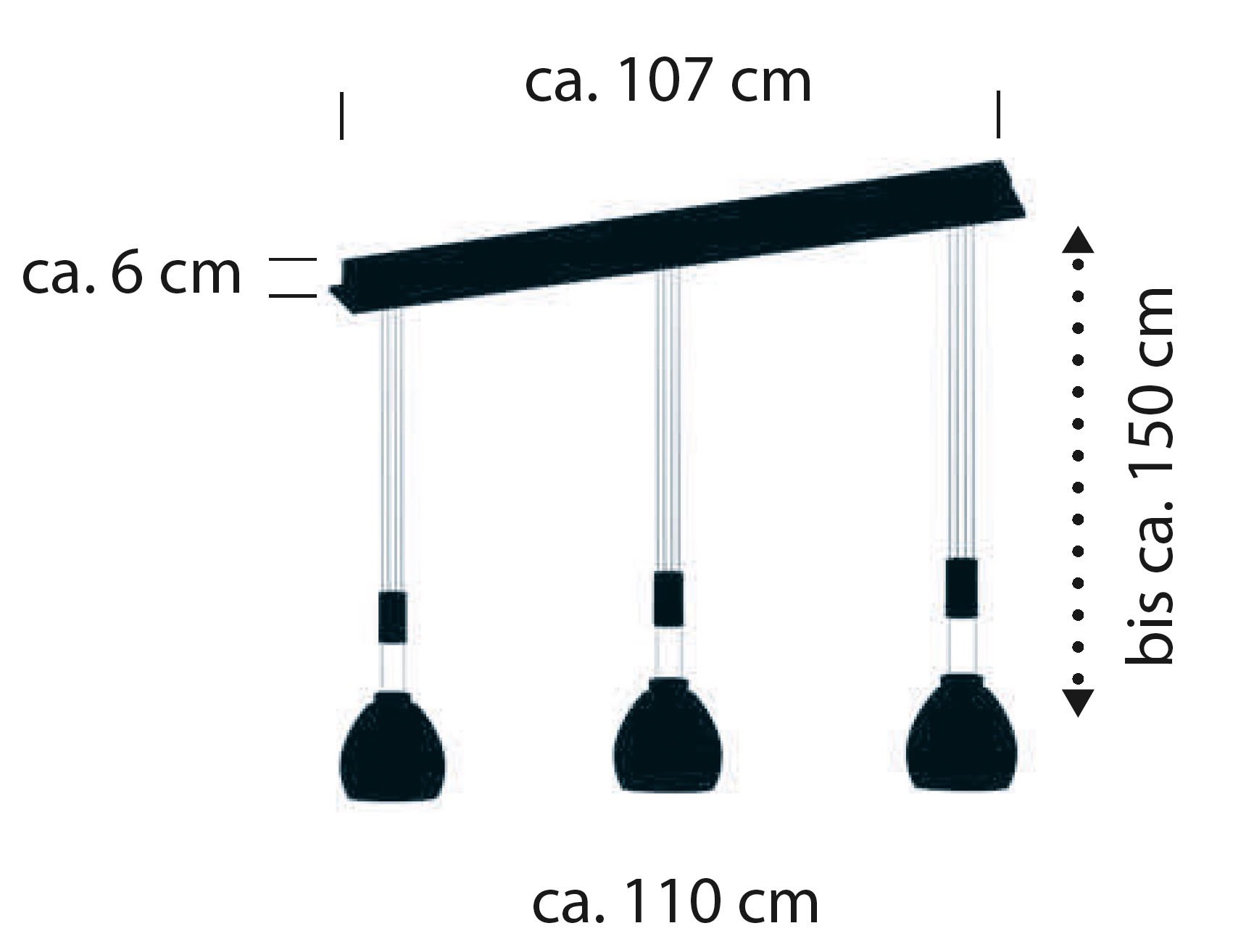 HELL höllisch gutes Licht LED Pendelleuchte »SAM« LED-Modul 1 Stk. Warmweiß B-Link Fernbedienung,  Höhenverstellbar