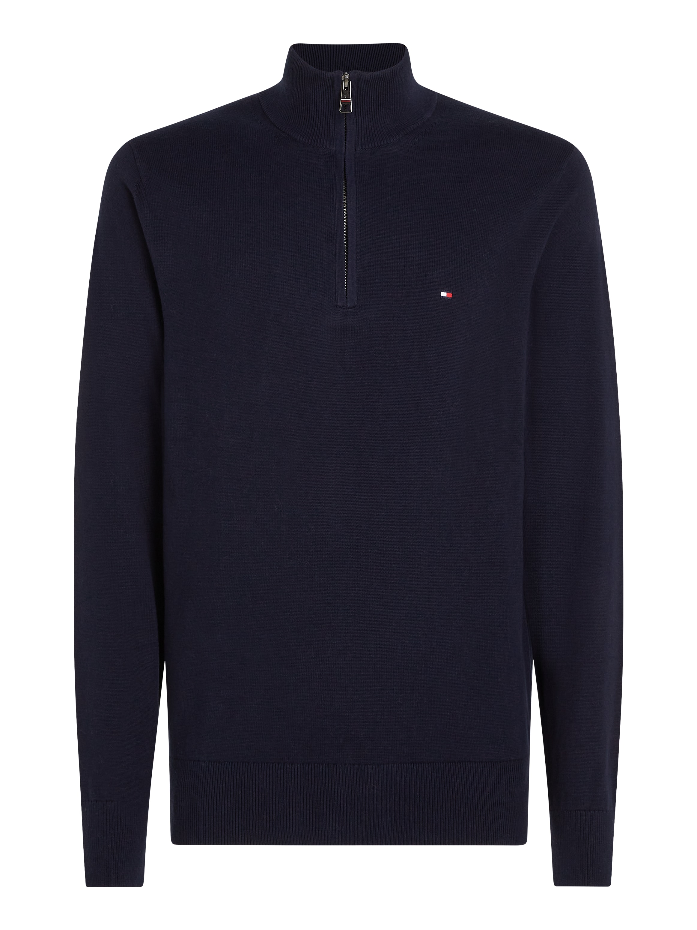 Tommy Hilfiger Troyer »PIMA ORG CTN CASHMERE ZIP MOCK«