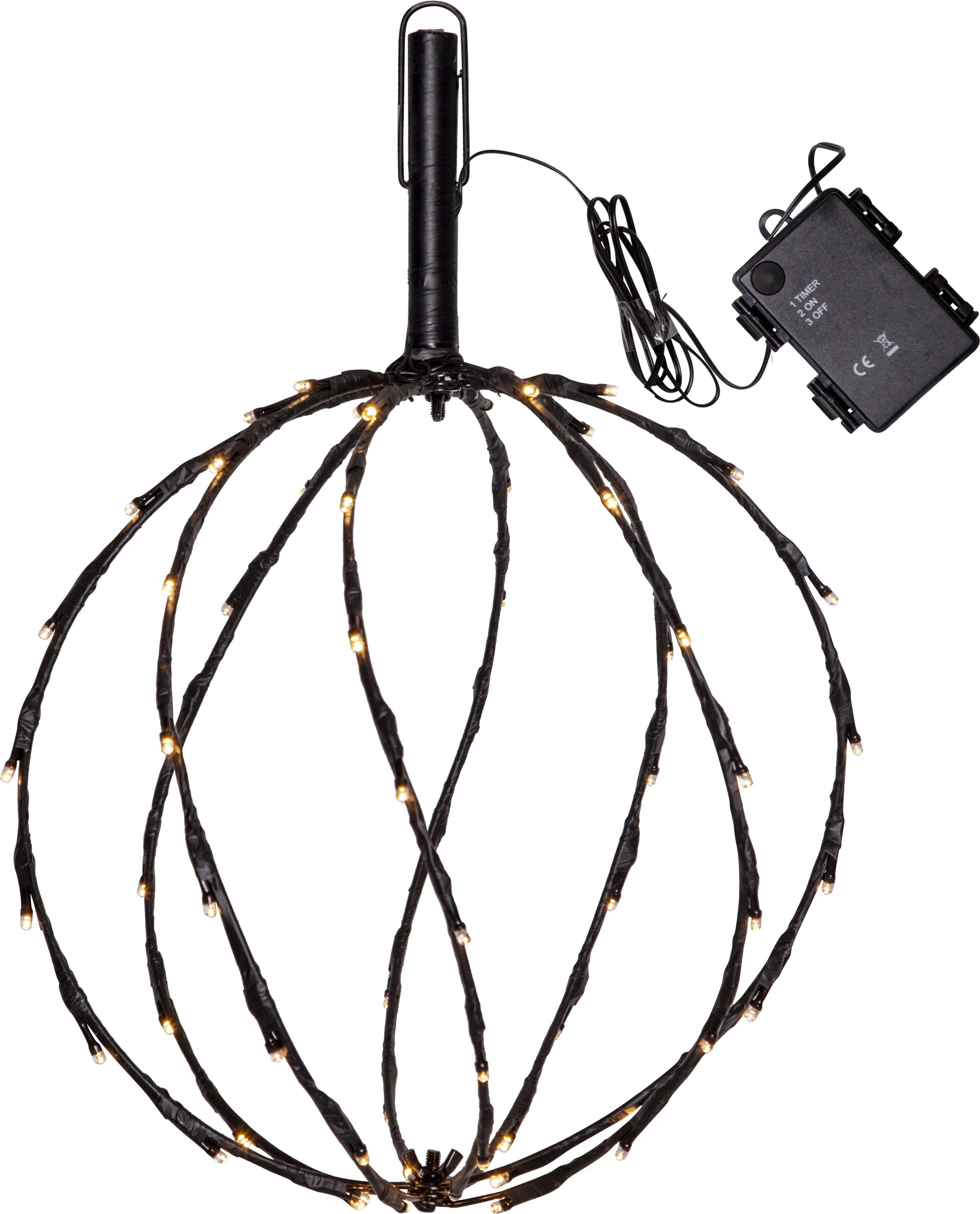 Parforce Traditional Hunting Dekolicht »Außendekoration Sphere« LED-Board 1 Stk. Warmweiß abnehmbarer Erdspieß, Haken zum Aufhängen, Batteriebetrieb, Timer