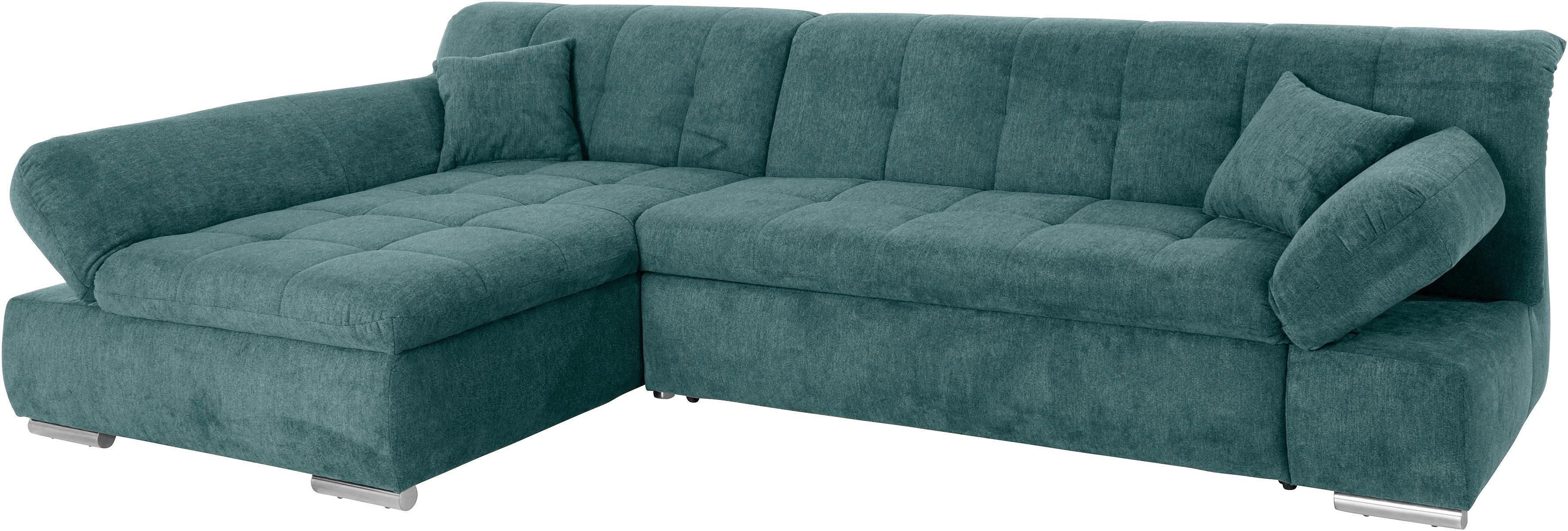 DOMO collection "MONA 297x173 cm, modern und komfortabel" whlw. mit Bettfunktion, L-Form