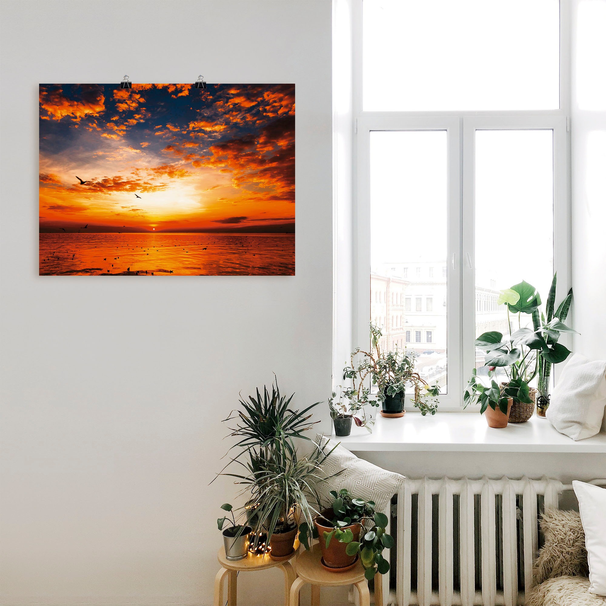 Artland Wandbild "Sonnenuntergang am Strand", Sonnenaufgang & -untergang, ( günstig online kaufen