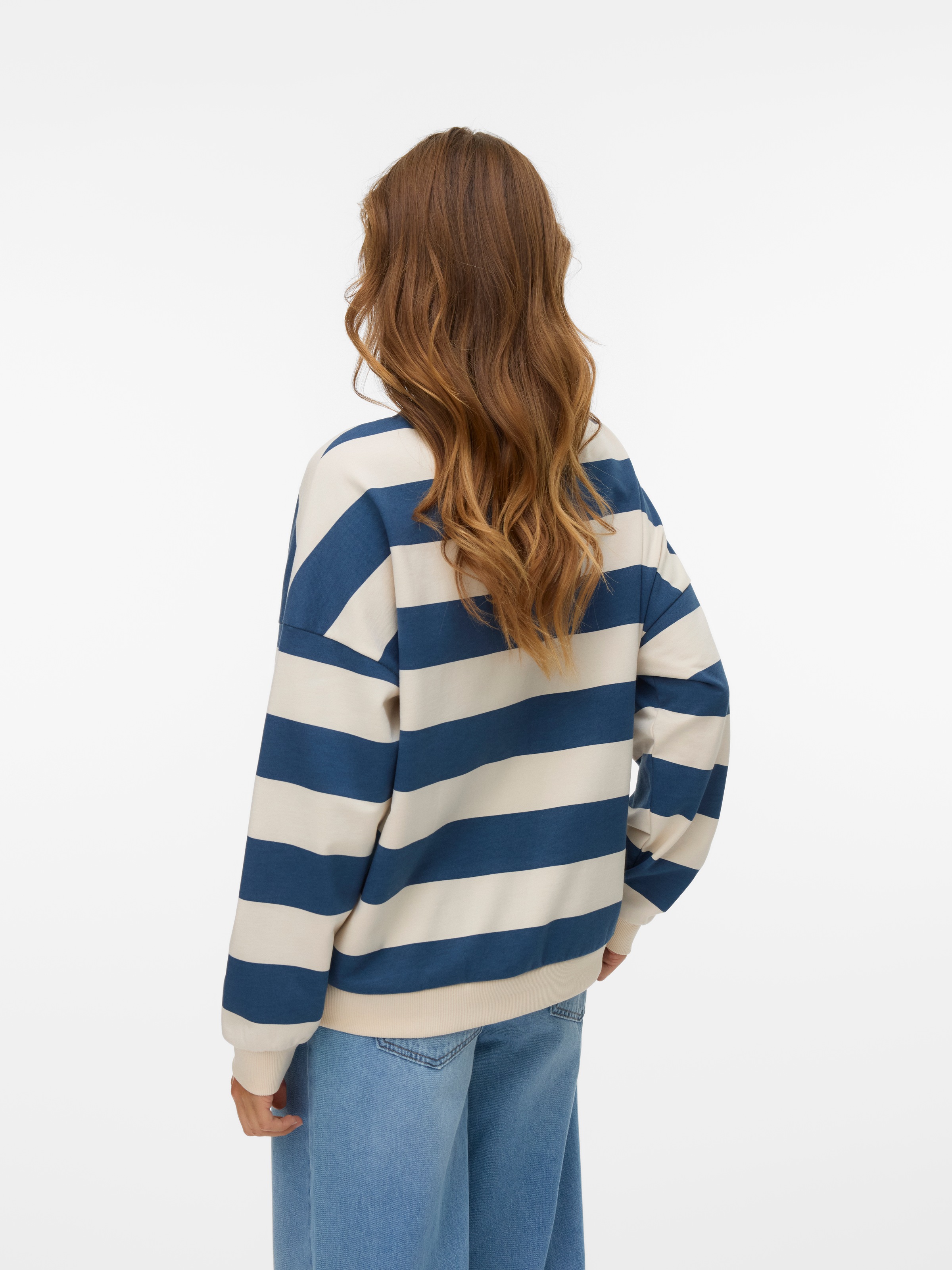 Vero Moda Sweatshirt "VMVIOLA BEA LS SWEAT BOX JRS", Color Block Streifen günstig online kaufen