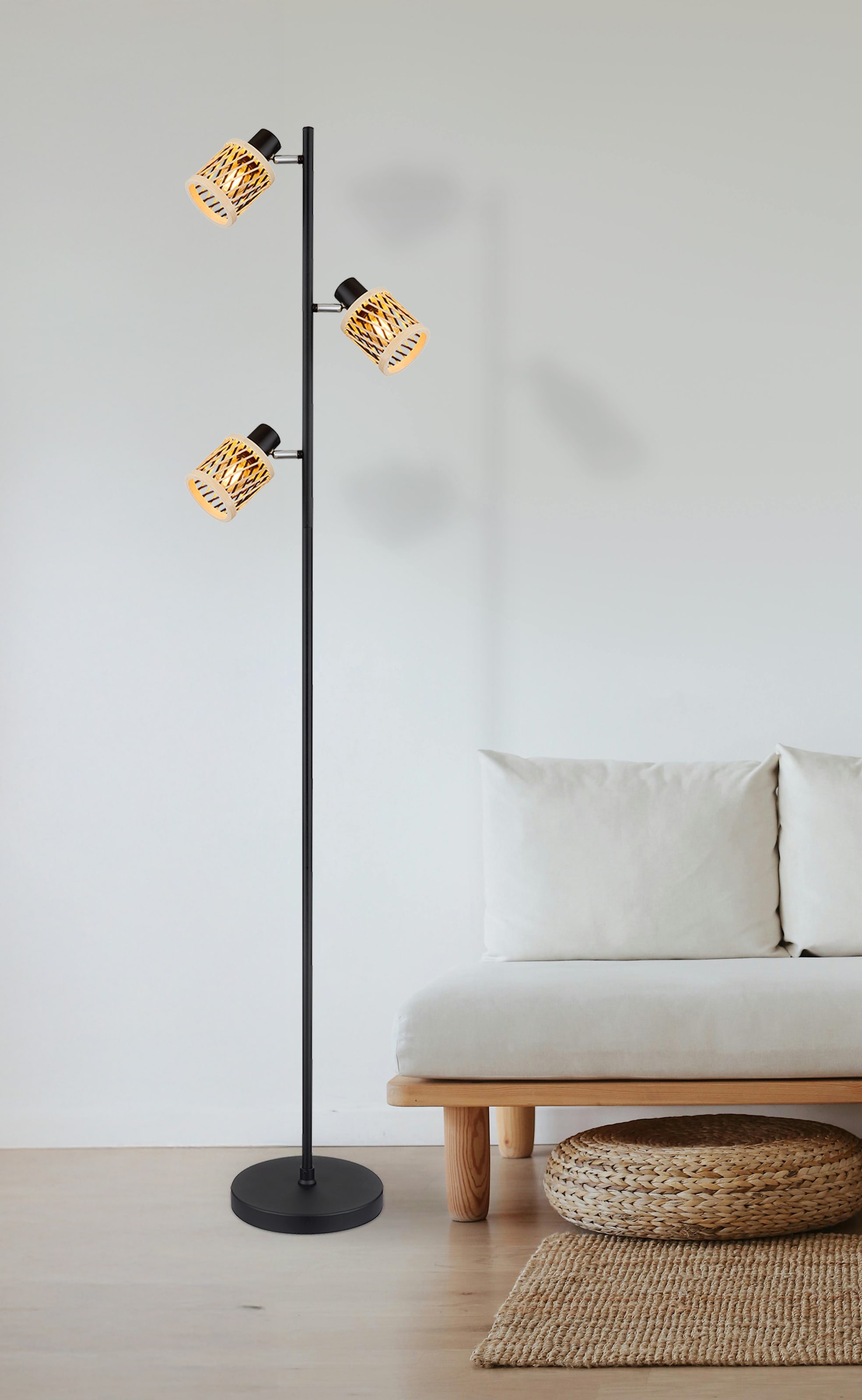 NOWA Stehlampe »MALI« E14 1 Stk. Stehlampe Wohnzimmer Schlafzimmer Flur Design-Leuchte