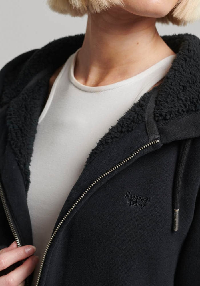 Superdry Kapuzensweatshirt »ESSENTIAL BORG LINED ZIPHOOD«