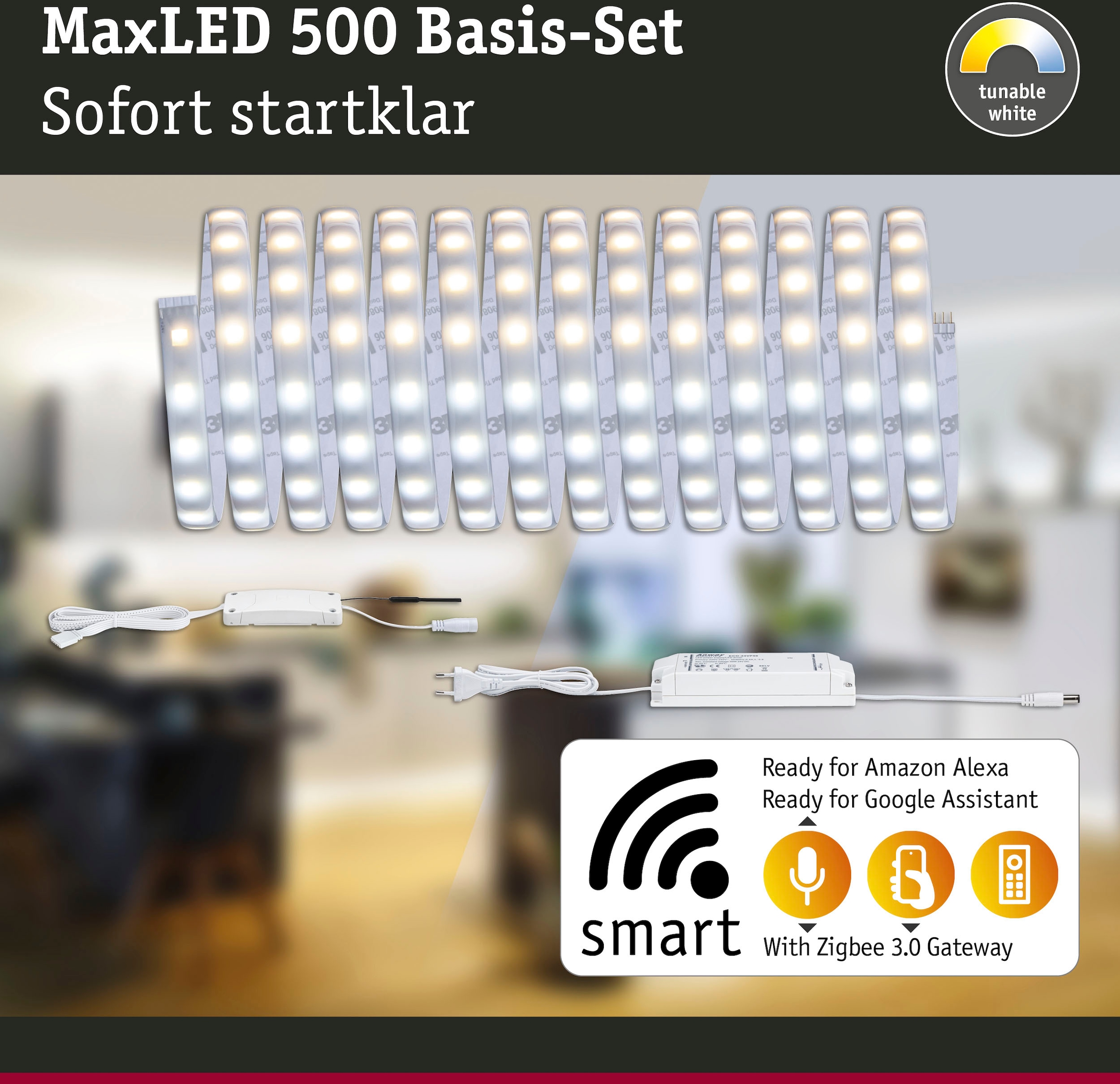 Paulmann LED-Streifen »MaxLED 500 Basisset 5m, Tunable St.-flammig, Zigbee«, Home White, 1 Smart BAUR kaufen | beschichtet