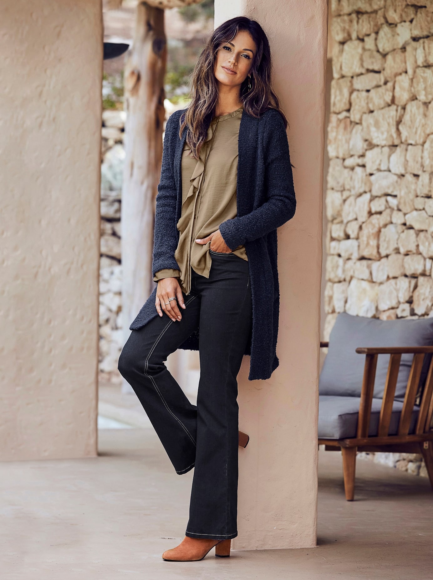 Inspirationen Bootcut-Jeans, (1 tlg.)