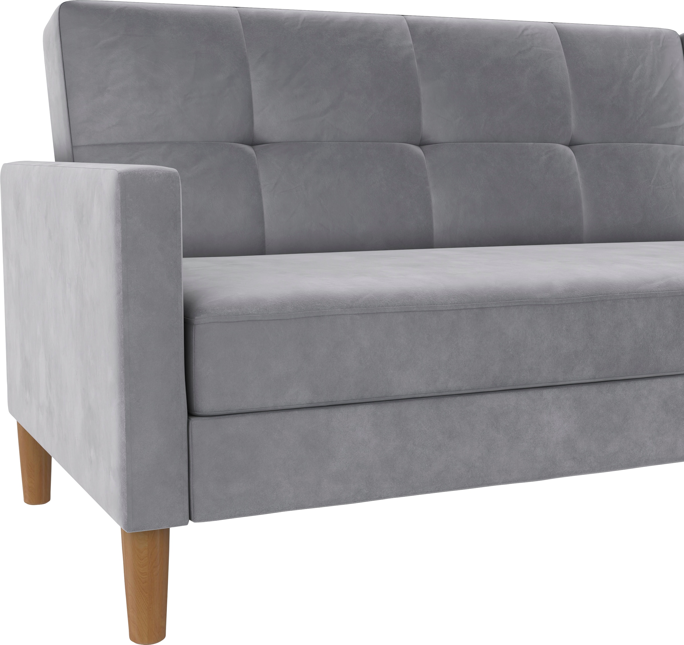 Dorel Home Ecksofa »Lilly, L-Form,«, mit Bett-Funktion, Recamiere beidseitig montierbar, Sitzhöhe 43 cm