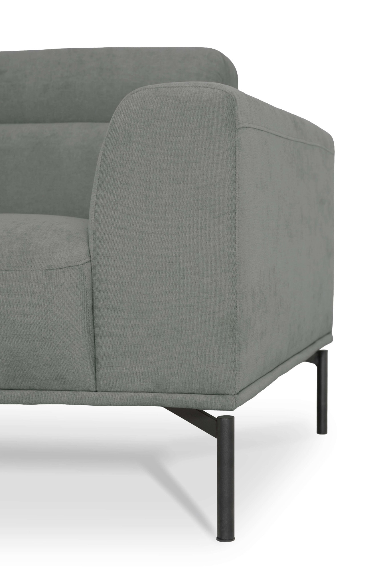 OTTO home Ecksofa »Nennor, weiches Chenille« Breite 278 cm, Wellenunterfederung, schwarze Metallfüße