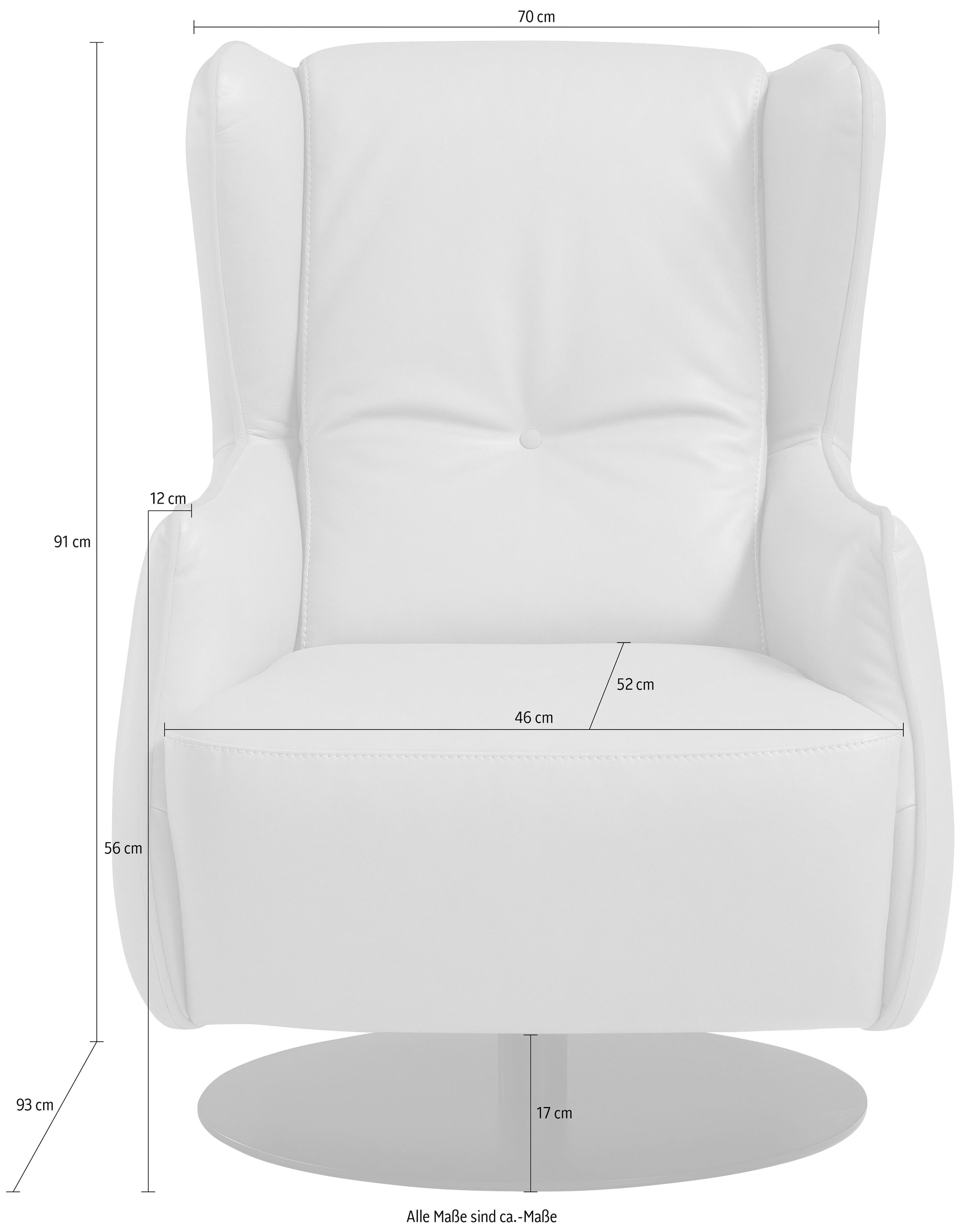 Egoitaliano Sessel »Randy Hochlehnsessel, Designsessel, Clubsessel, Ohrensessel«, Drehsessel, Relaxsessel, kompakte Stellmaße, bequem