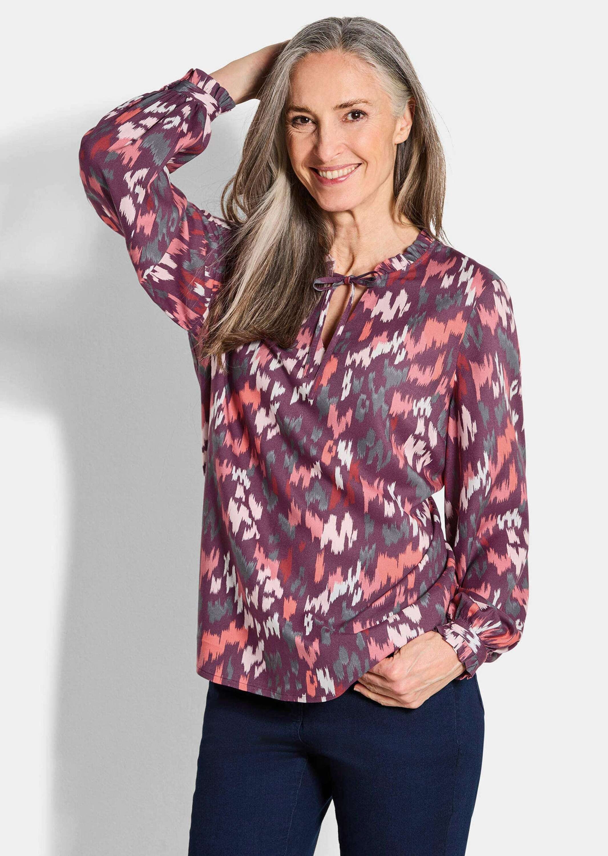 GOLDNER Schlupfbluse »Viskose-Bluse mit Rüschen«