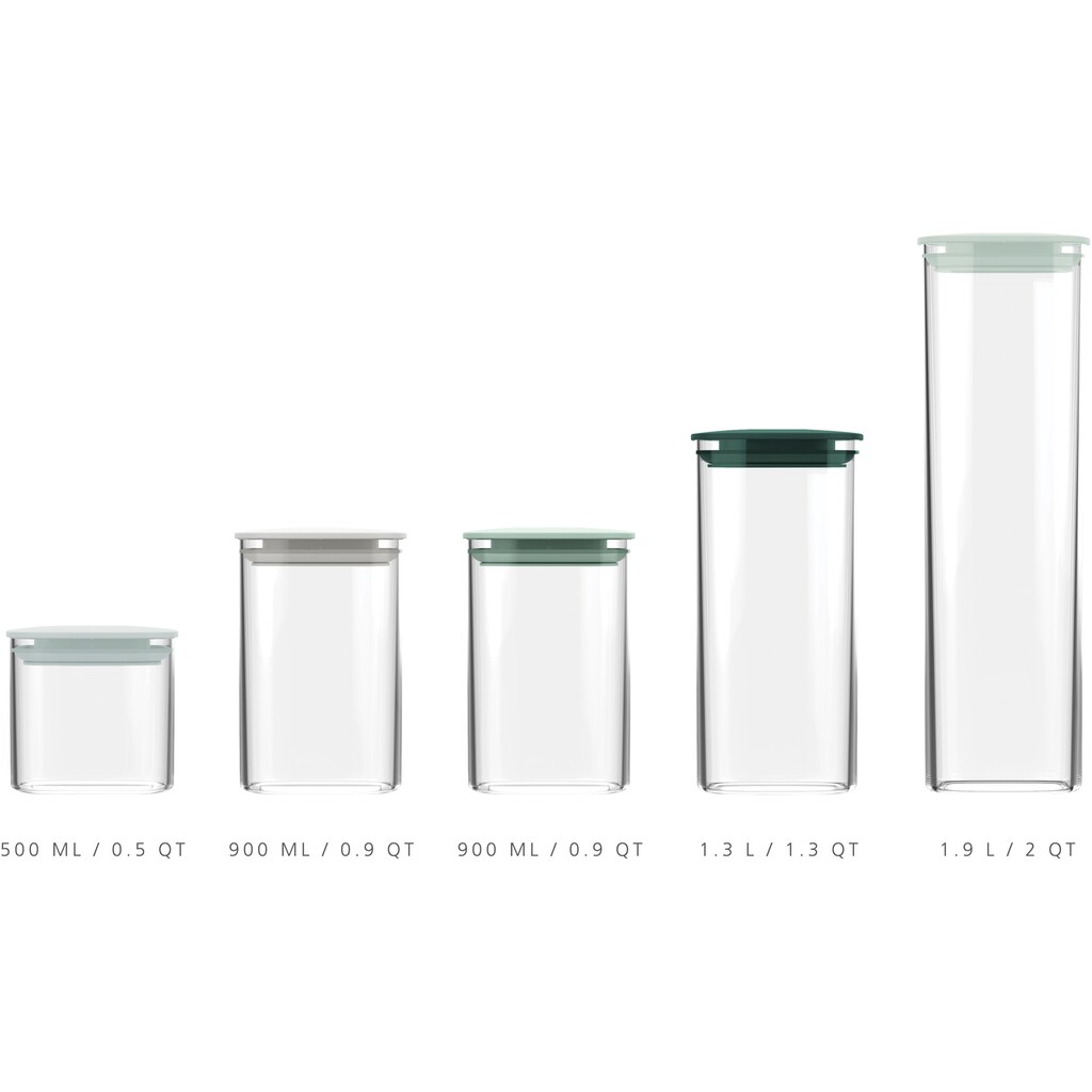 Joseph Joseph Aufbewahrungssystem »Podium™«, (Set, 6 tlg., 1x 1,9L-1x 1,3L-2x 0,9L-1x 0,5L-1x Ständer)