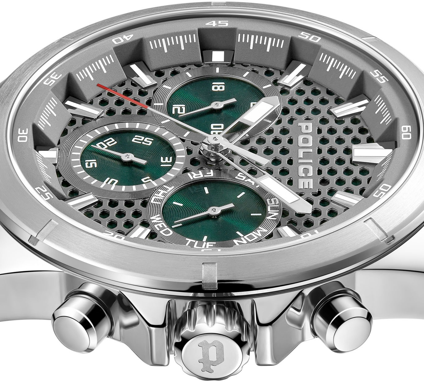 Police Multifunktionsuhr »MALAWI«, Quarzuhr, Armbanduhr, Herrenuhr, Made in Germany, Edelstahlarmband