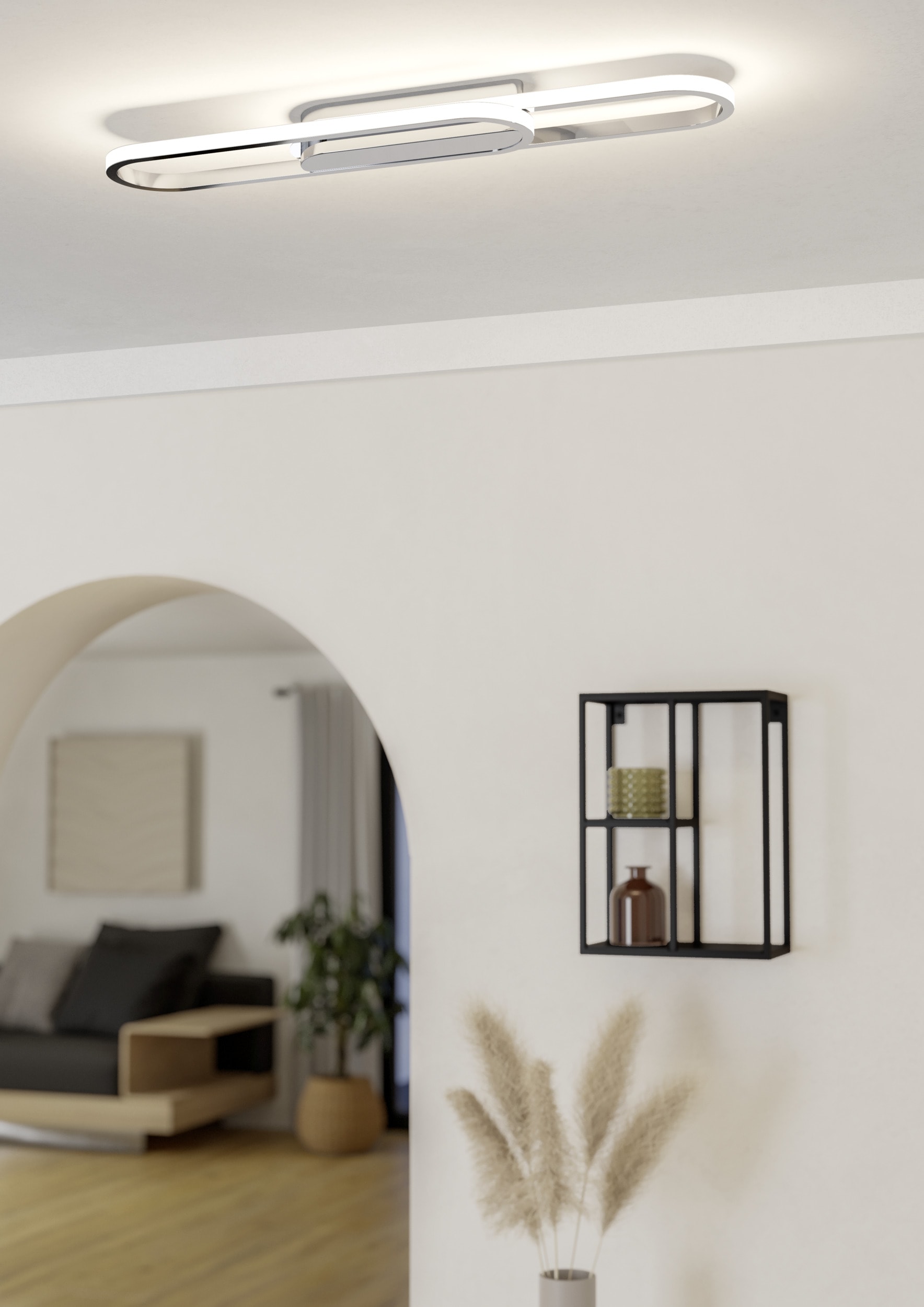 EGLO LED Deckenleuchte »CONIVARENA Deckenlampe - Stahl, Alu - LED - 20W - IP20« LED-Modul 1 Stk. Kaltweiß | Neutralweiß | Warmweiß Wohzimmerlampe, Esszimmerlampe, Flur, Schlafzimmer, L69 x B17 x H5,5cm