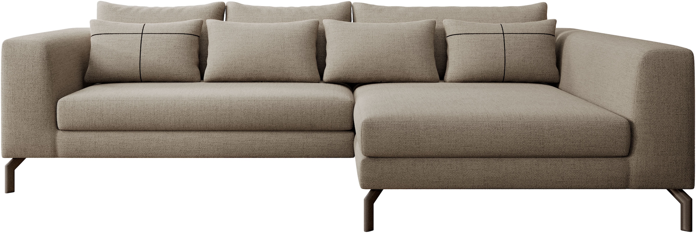 Home affaire Ecksofa "Cross, mit softem Sitz, L-Form, wendbare Zierkissen, günstig online kaufen