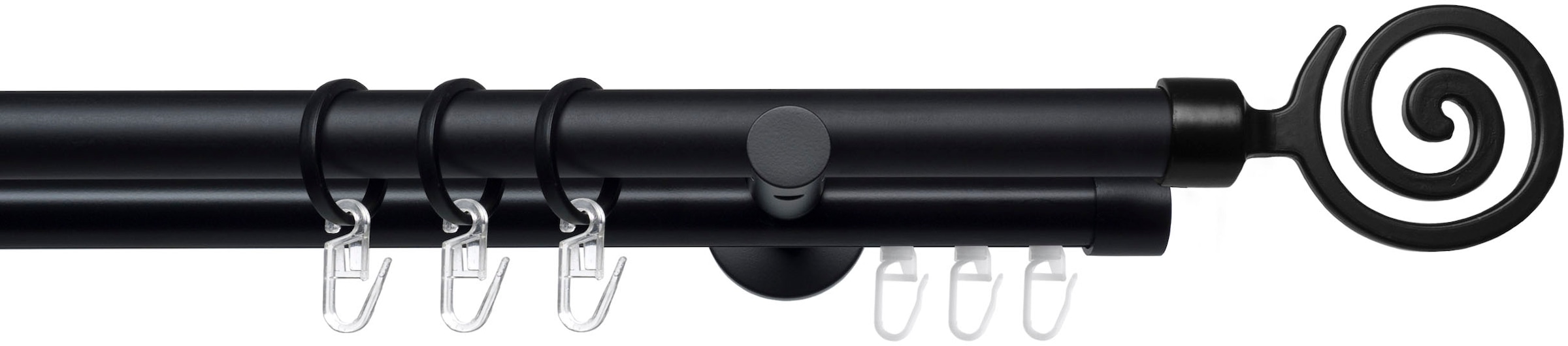 Liedeco Gardinenstange "Stilgarnitur 20 mm Blues Eric" Ø 2 mm 2 läufig-läuf günstig online kaufen