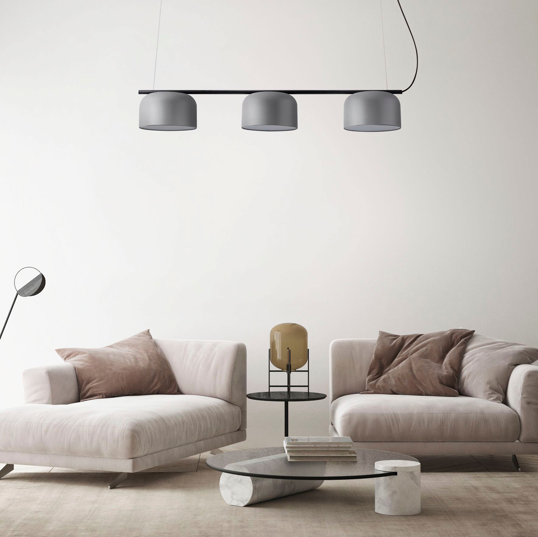 Paco Home Pendelleuchte »BOWL«, 3 flammig, Leuchtmittel E27 | ohne Leuchtmittel