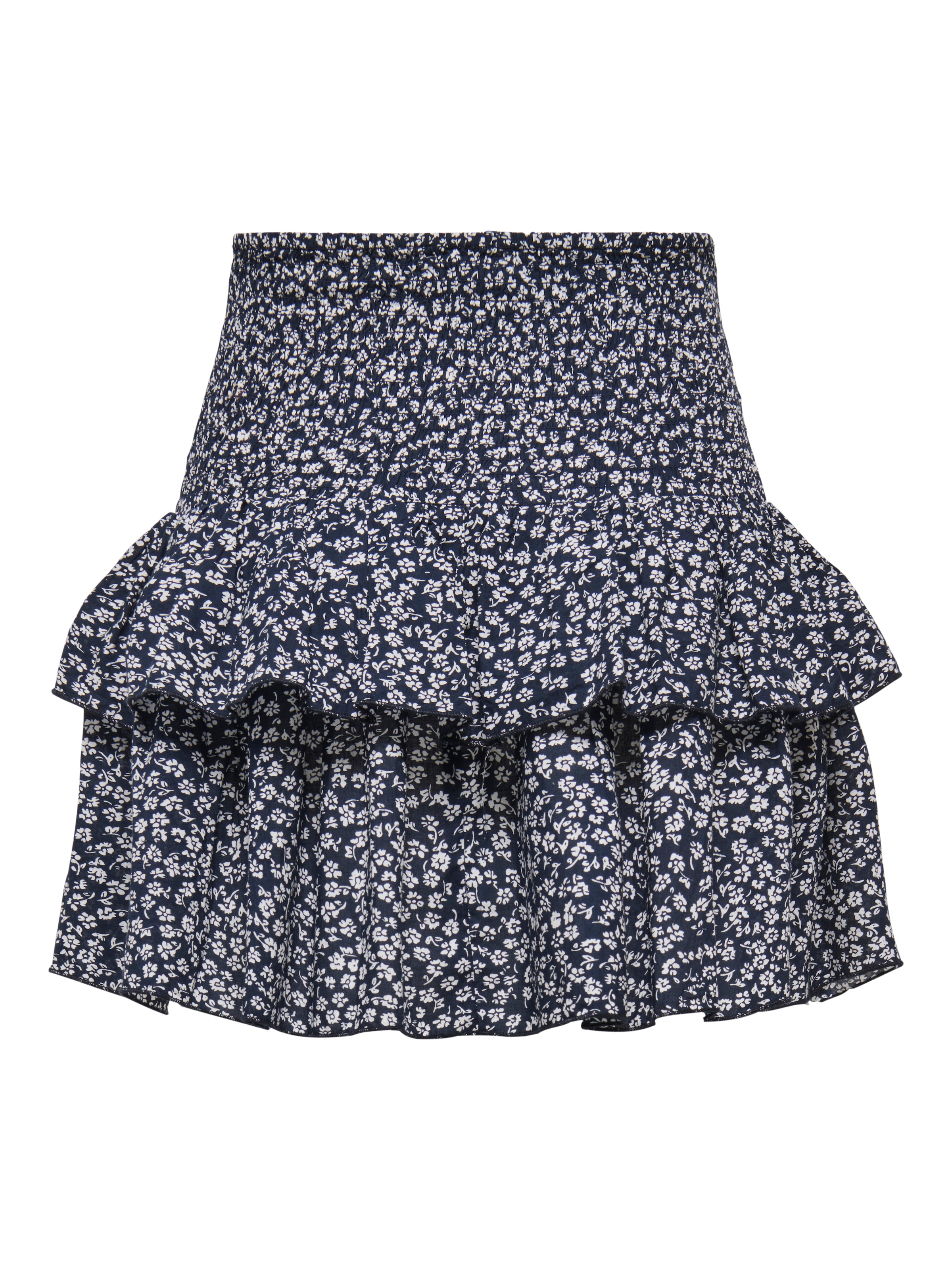 ONLY Minirock »ONLZOEY LAYRED SKIRT WVN NOOS« Baumwolle, gesmoktes Taillenbündchen, Volant