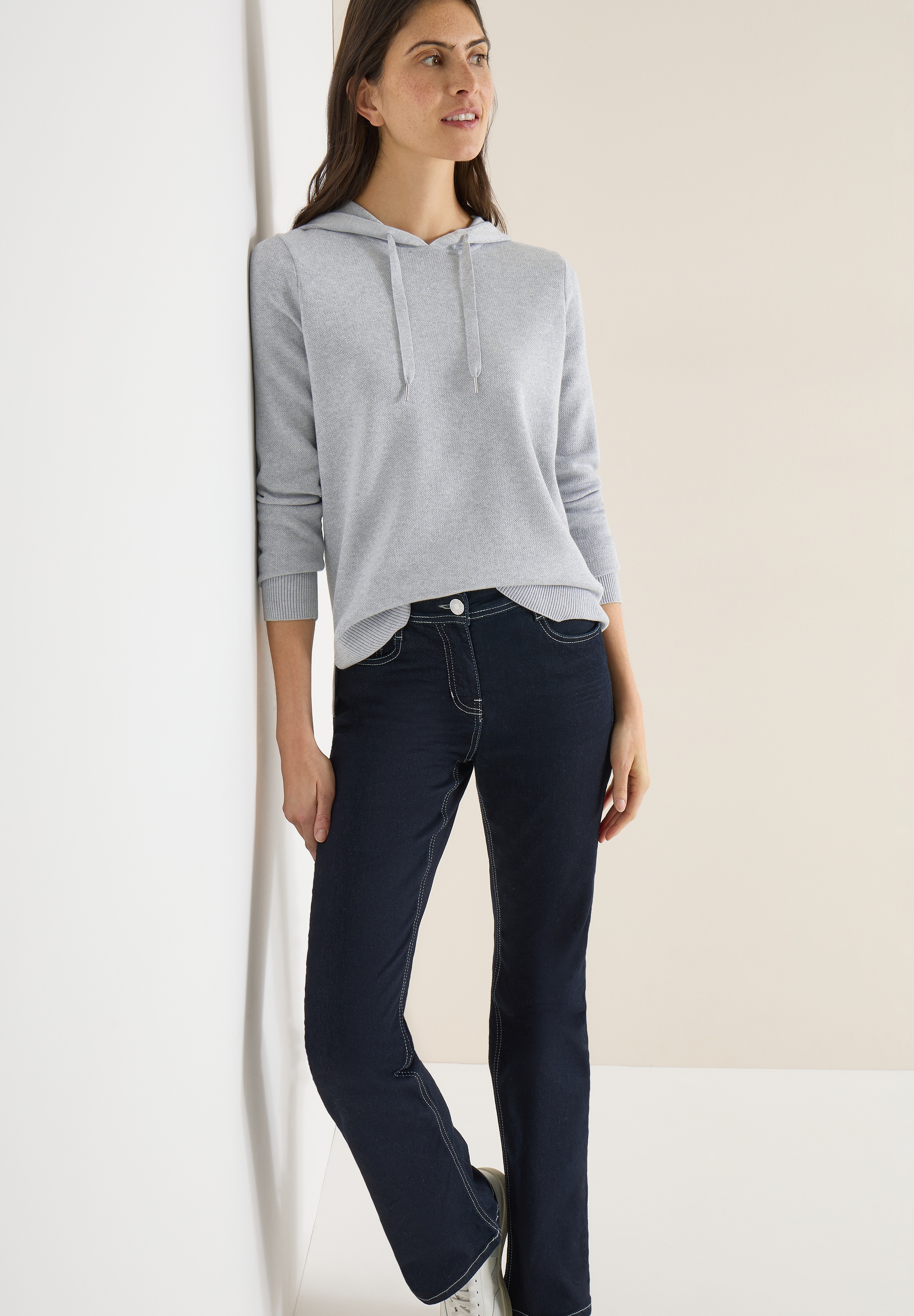 Cecil Kapuzenpullover mit Tape Detail am Ärmel