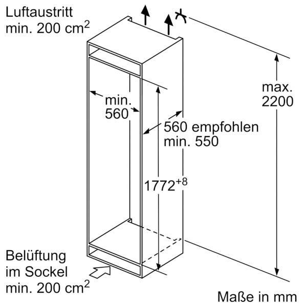 BOSCH Einbaukühlgefrierkombination 4 »KIN86VSE0«