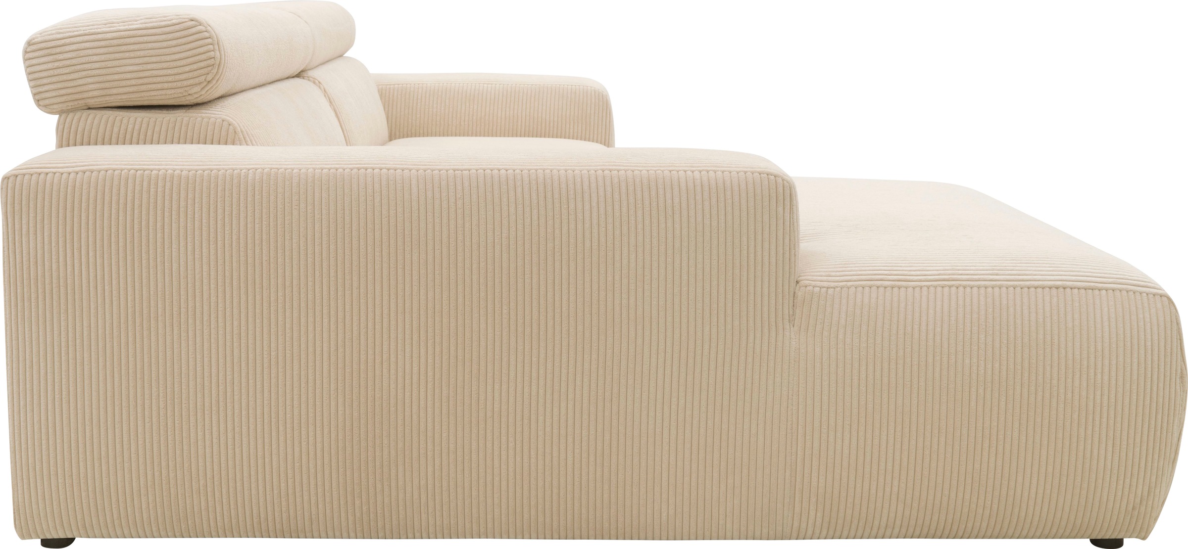 DOMO collection Ecksofa »Brandon kleine Ausführung B/T/H: 214/100/80 cm«, Mit Kopfteilverstellung, auch in Leder und Cord, L-Form