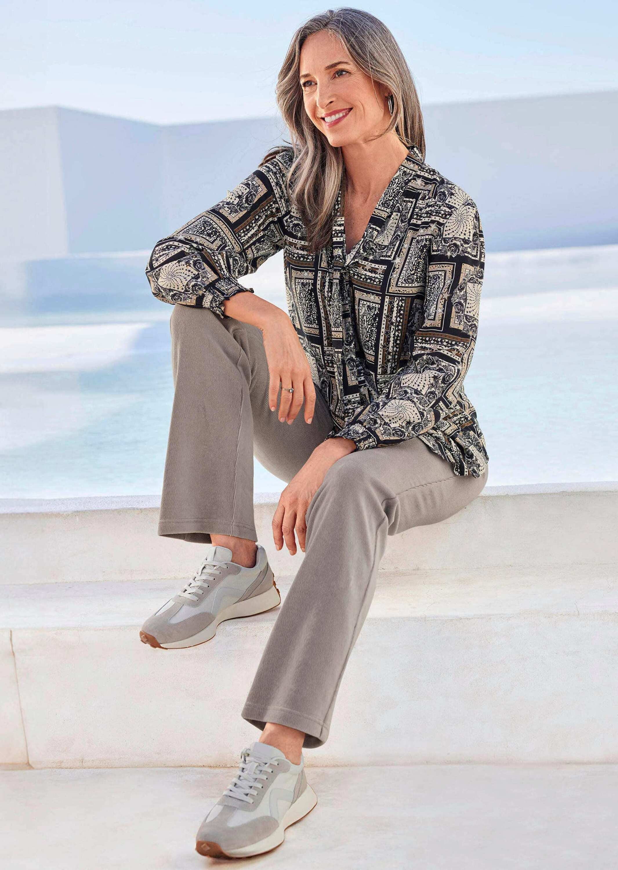 GOLDNER Klassische Bluse »Druckbluse«