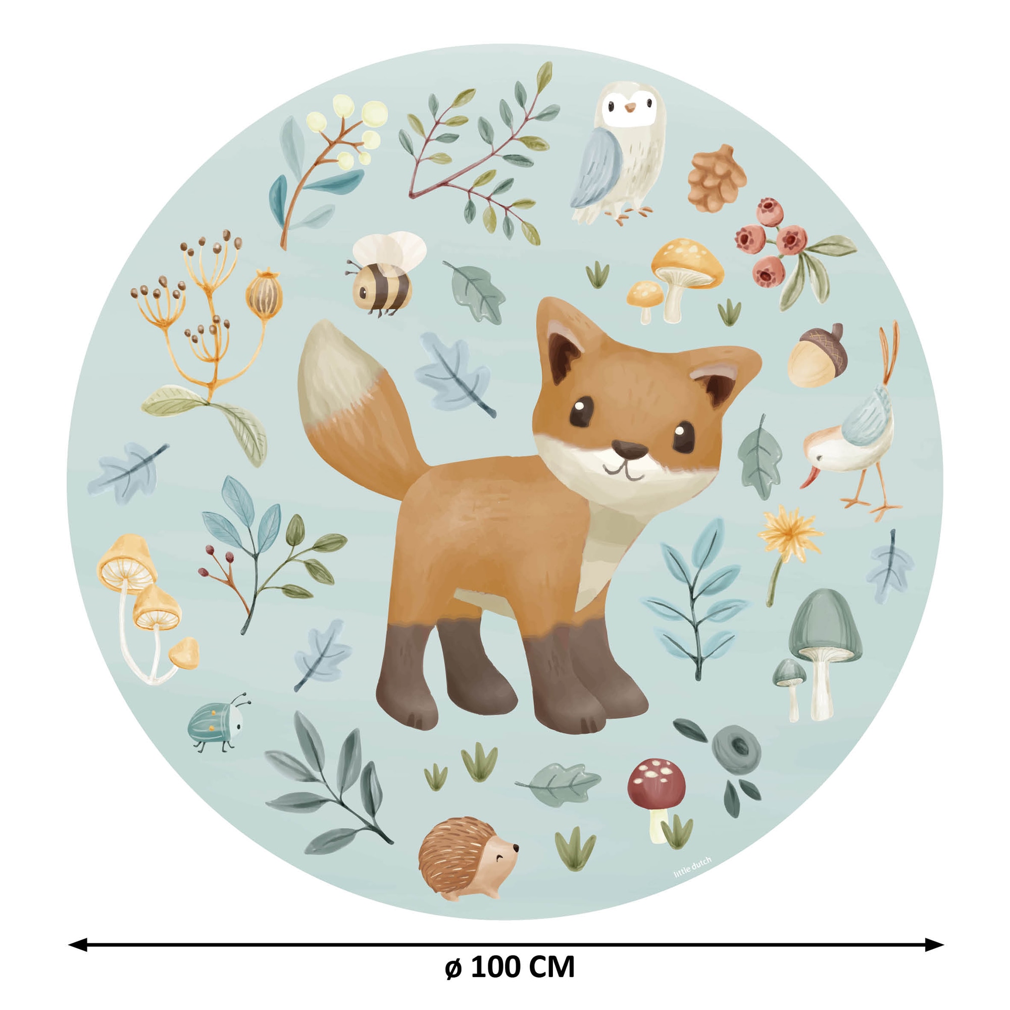 LITTLE DUTCH Wandtattoo »Wandsticker XL Forest Friends (100x100cm)«, (1 St.)