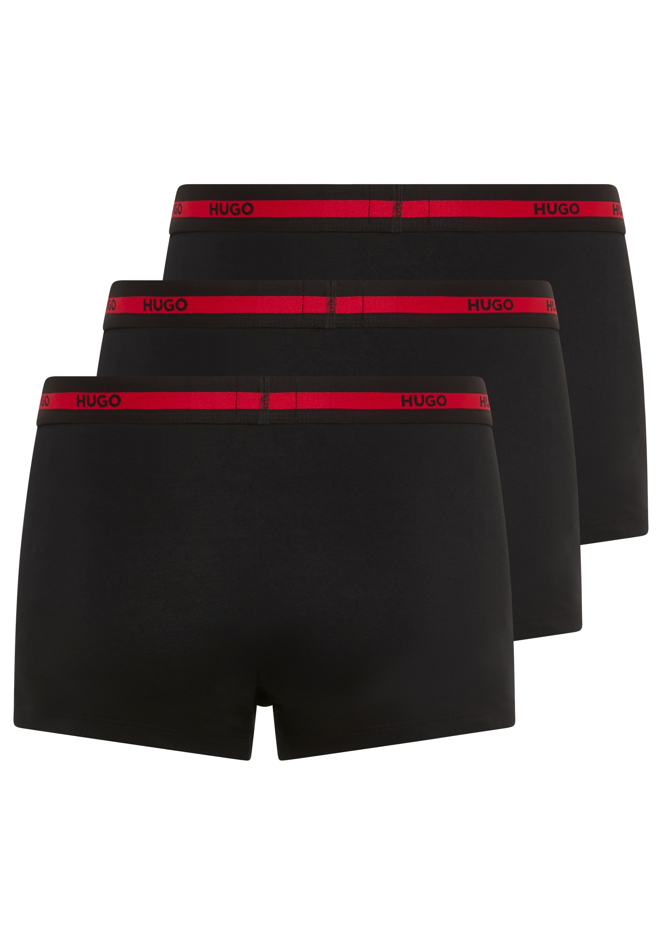 HUGO Underwear Trunk »TRIPLET PLANET«, (3 St.), Logos am elastischen Bund, mittlere Bundhöhe