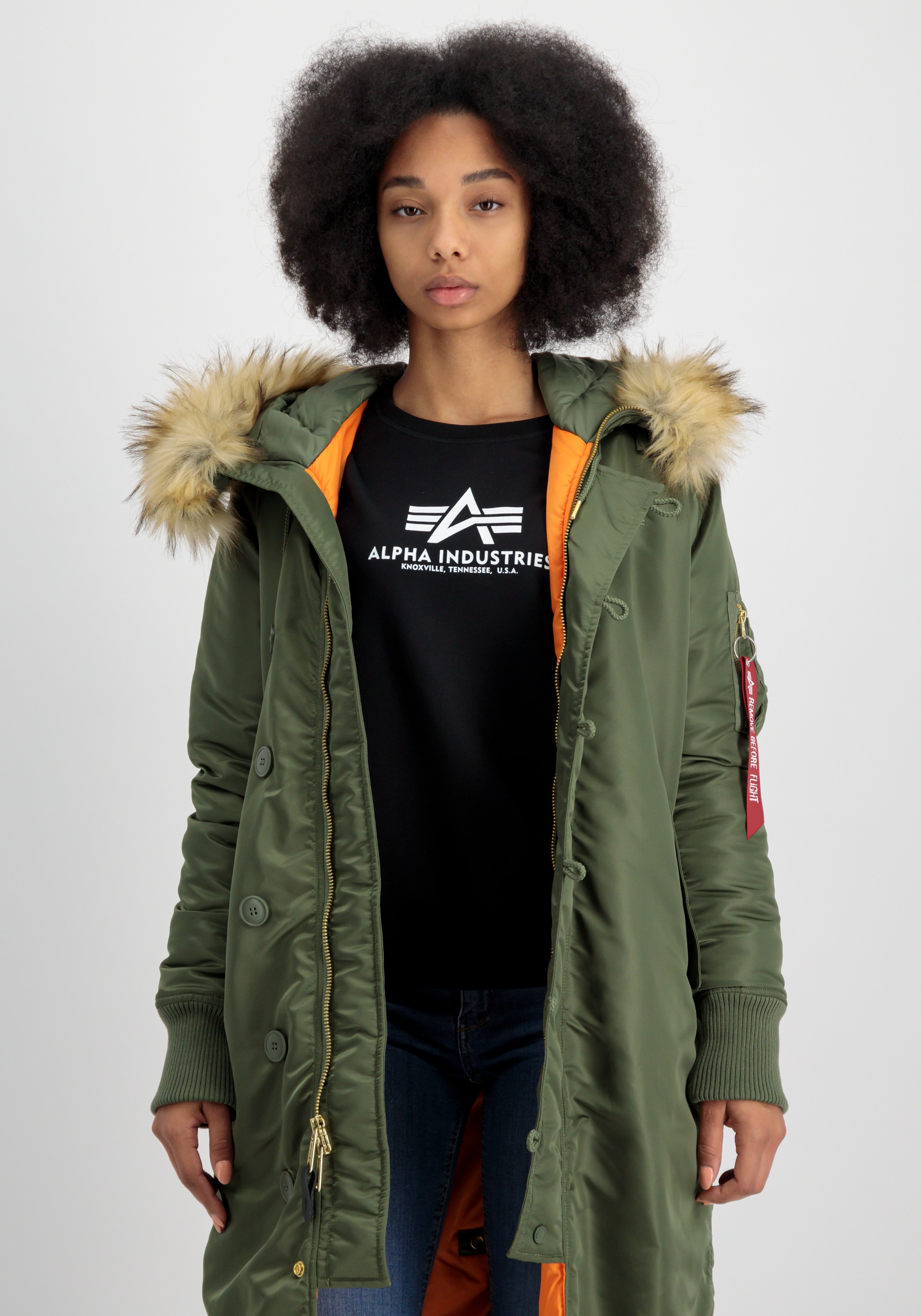 Alpha Industries Winterjacke »Alpha Industries Women - Field Jackets Long  Fishtail Wmn« online kaufen | BAUR