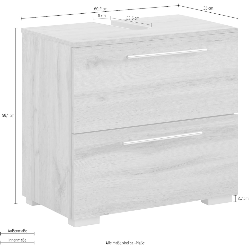 Schildmeyer Waschbeckenunterschrank »Carlos«, Breite 60 cm