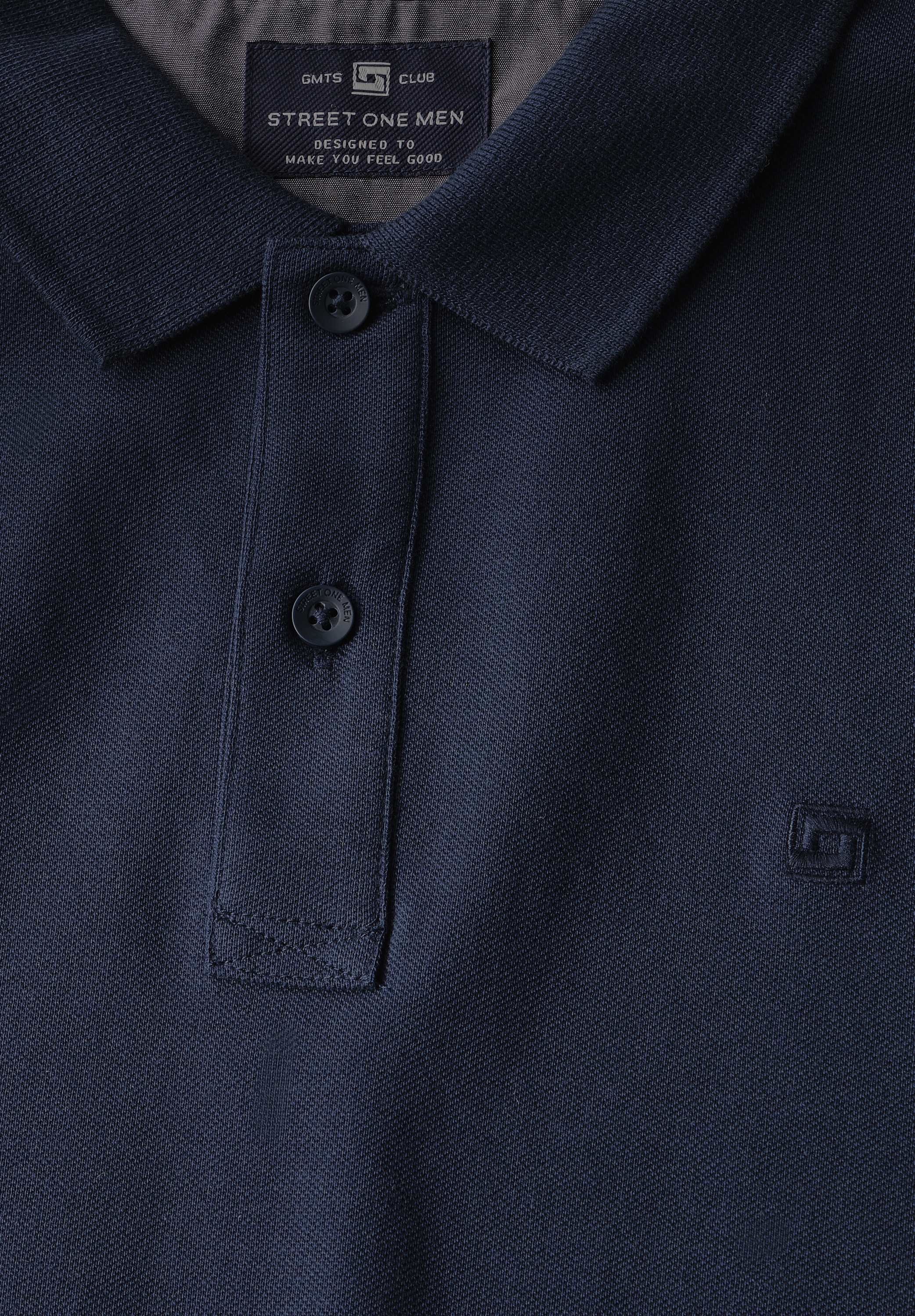 STREET ONE MEN Poloshirt, aus reiner Baumwolle
