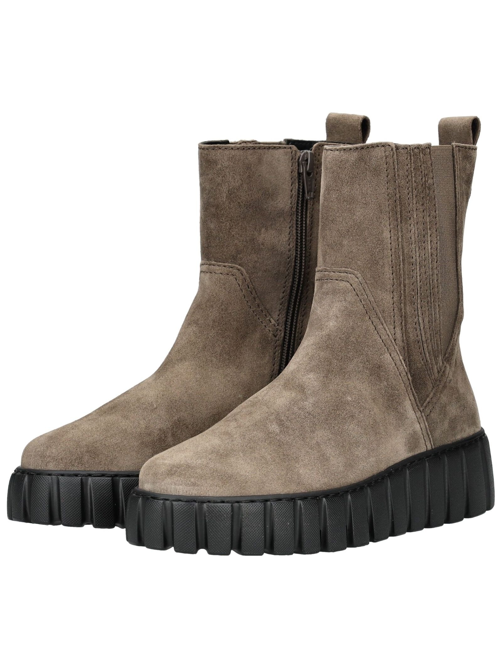 Stiefelette GABOR COMFORT "Gabor Comfort Stiefelette Veloursleder", Damen, Gr. 40, braun, Veloursleder, Schuhe Stiefelette 3