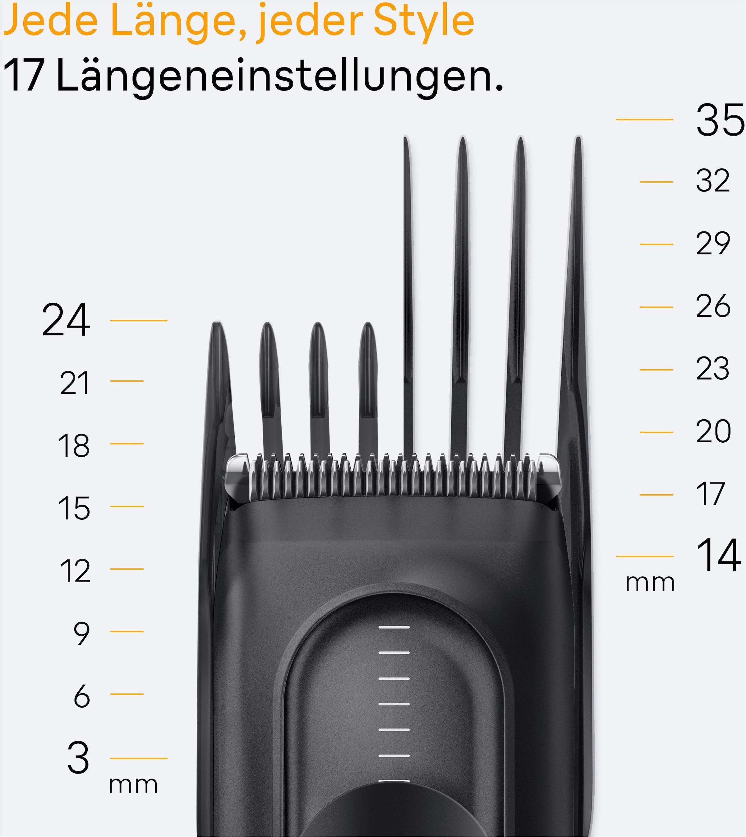 Braun Haarschneider »Haarschneider HC5530«, Lebenslang scharfe Klinge, 17 Längeneinstellungen, 50 Min Laufzeit