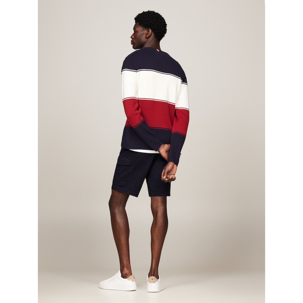 Tommy Hilfiger Rundhalspullover »MILANO COLOURBLOCK CREW NECK«, modische Blockstreifen