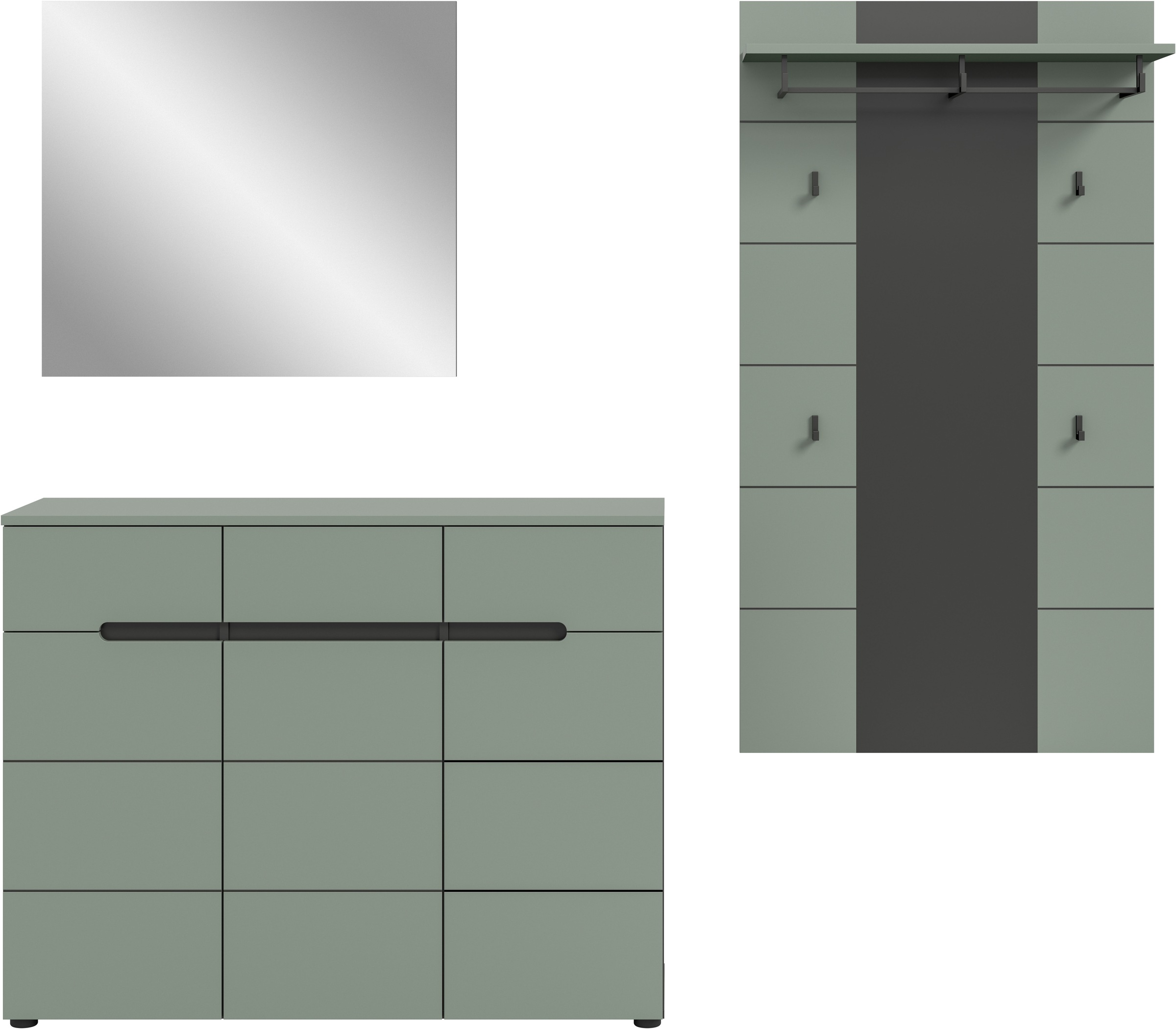 Thumbnail - Home affaire Garderoben-Set "REHAT, TOPSELLER, 3-teilig, Breite 215 cm, individuell erweiterbar" Set, bestehend aus: Kom...