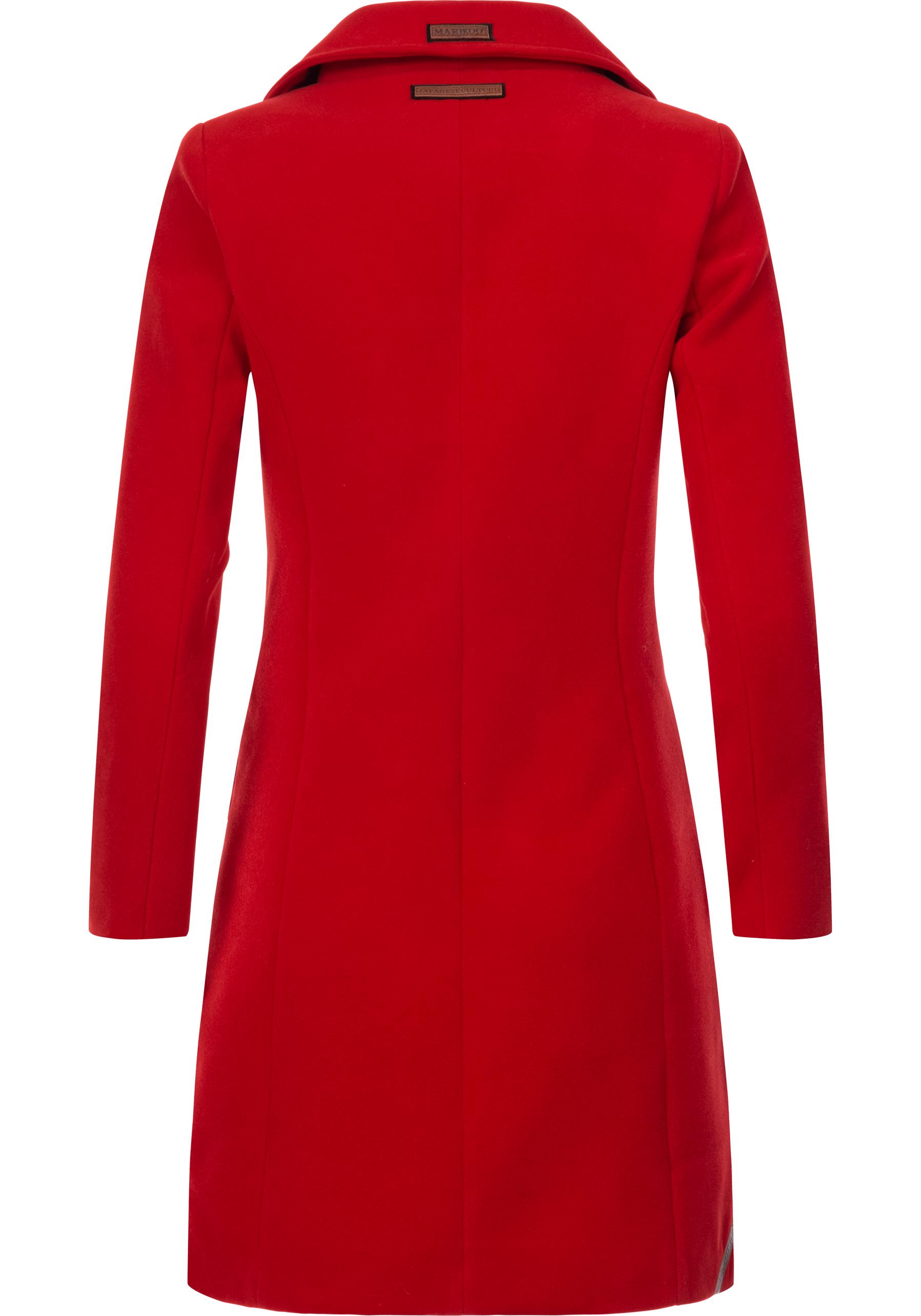 Thumbnail - Marikoo Kurzmantel "Nanakoo" edler Damen Trenchcoat in Wollmantel-Optik