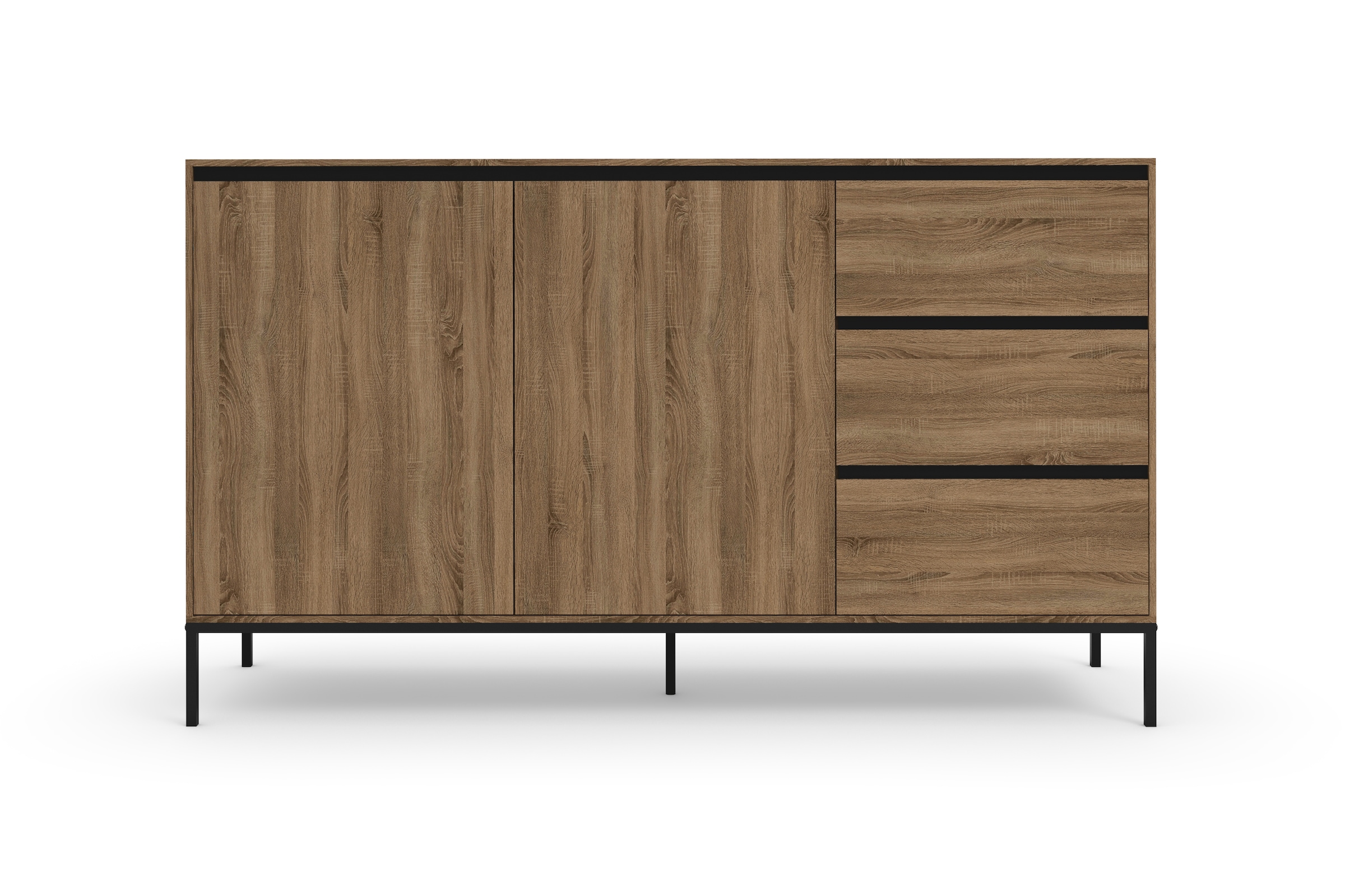 INOSIGN Sideboard »Bari«, Kommode mit 2 Türen und 3 Schubkästen, Breite 140 cm