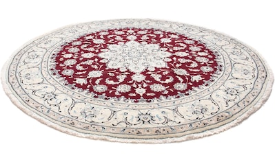 Orientteppich »Perser - Nain - Royal rund - 240 x 240 cm - dunkelrot«, rund,...