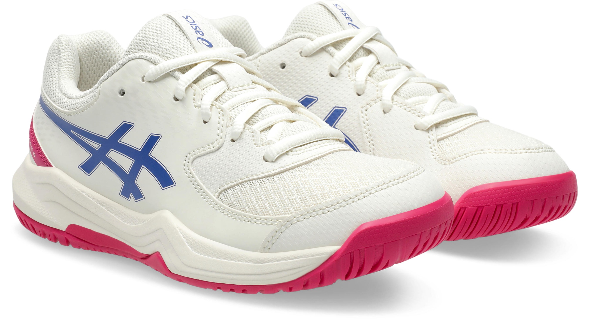 Tennisschuh ASICS "GEL-DEDICATE 8 GS", Mädchen, Gr. 36, cream, schwarz cobalt, Synthetik, Schuhe, Multicourt-Schuh, Allcourt-Schuh