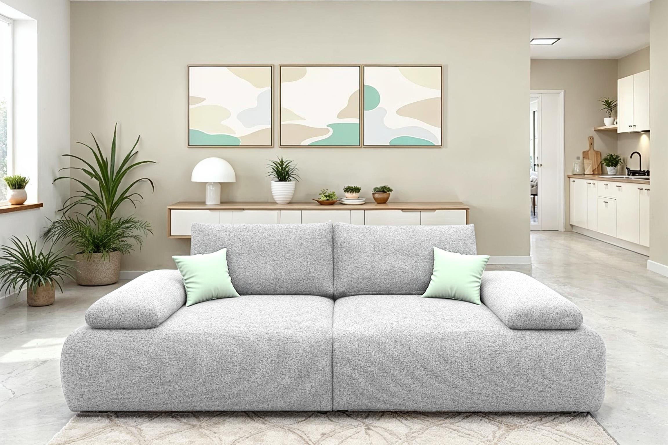 DOMO collection Big-Sofa »800016 Megasofa Breite 244cm, Federkernunterfederung«, (2 St.)