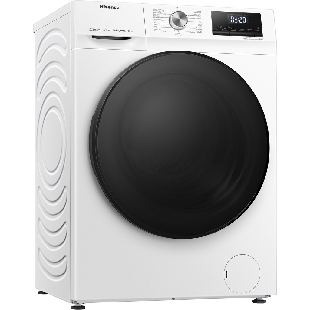 Hisense Waschmaschine, WFQA8014EVJM, 8 kg, 1400 U/min