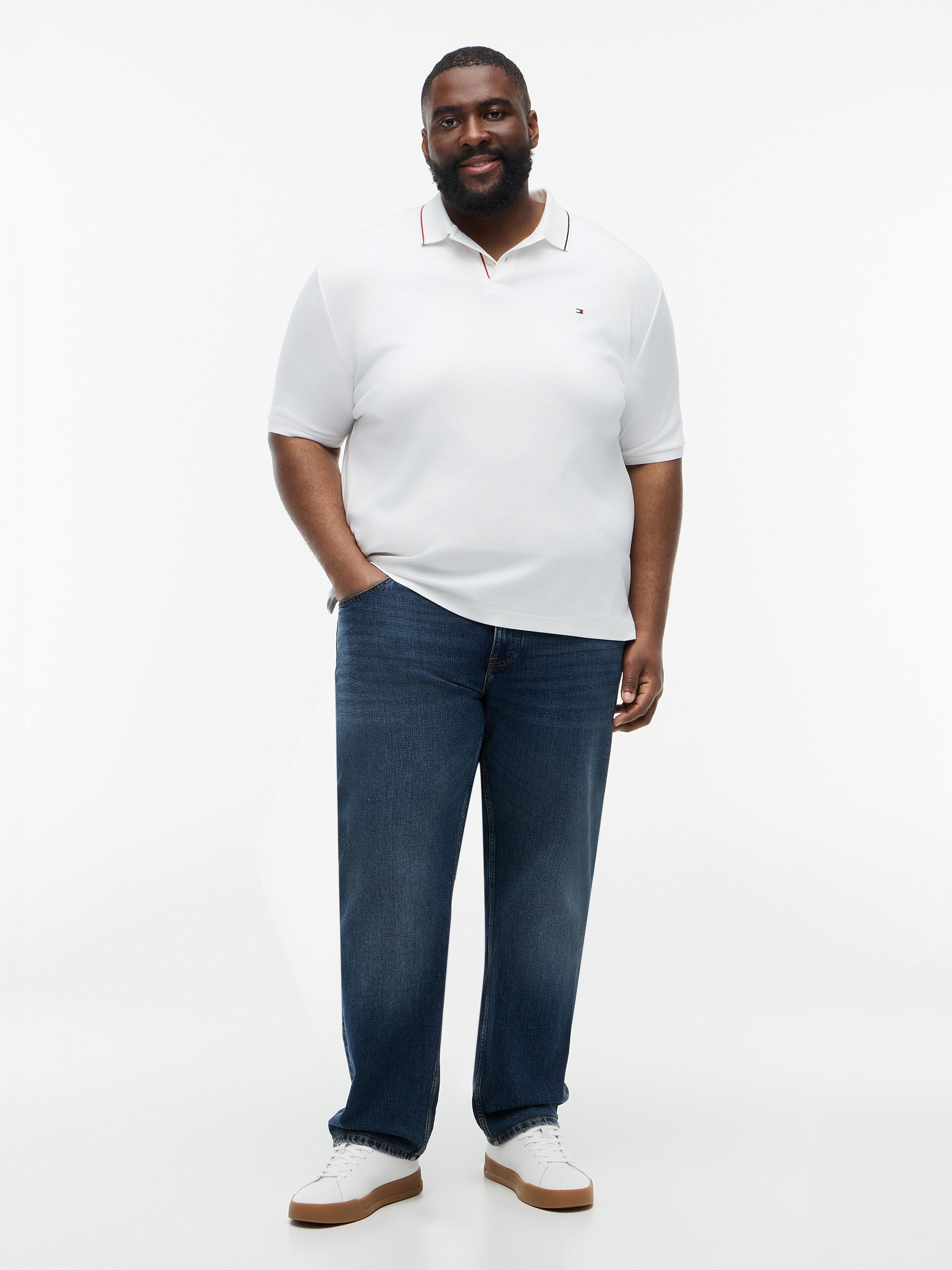 Tommy Hilfiger Big & Tall Poloshirt »BT-LIQUID COTTON TIPPED SLIM-B« aus Baumwolle