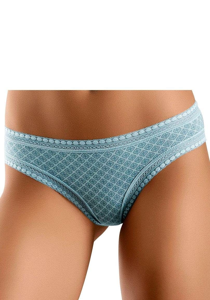 LASCANA Bikinislip, BAUR elastischer Spitze Baumwolle kaufen 3 mit St.), aus (Packung, weicher | online