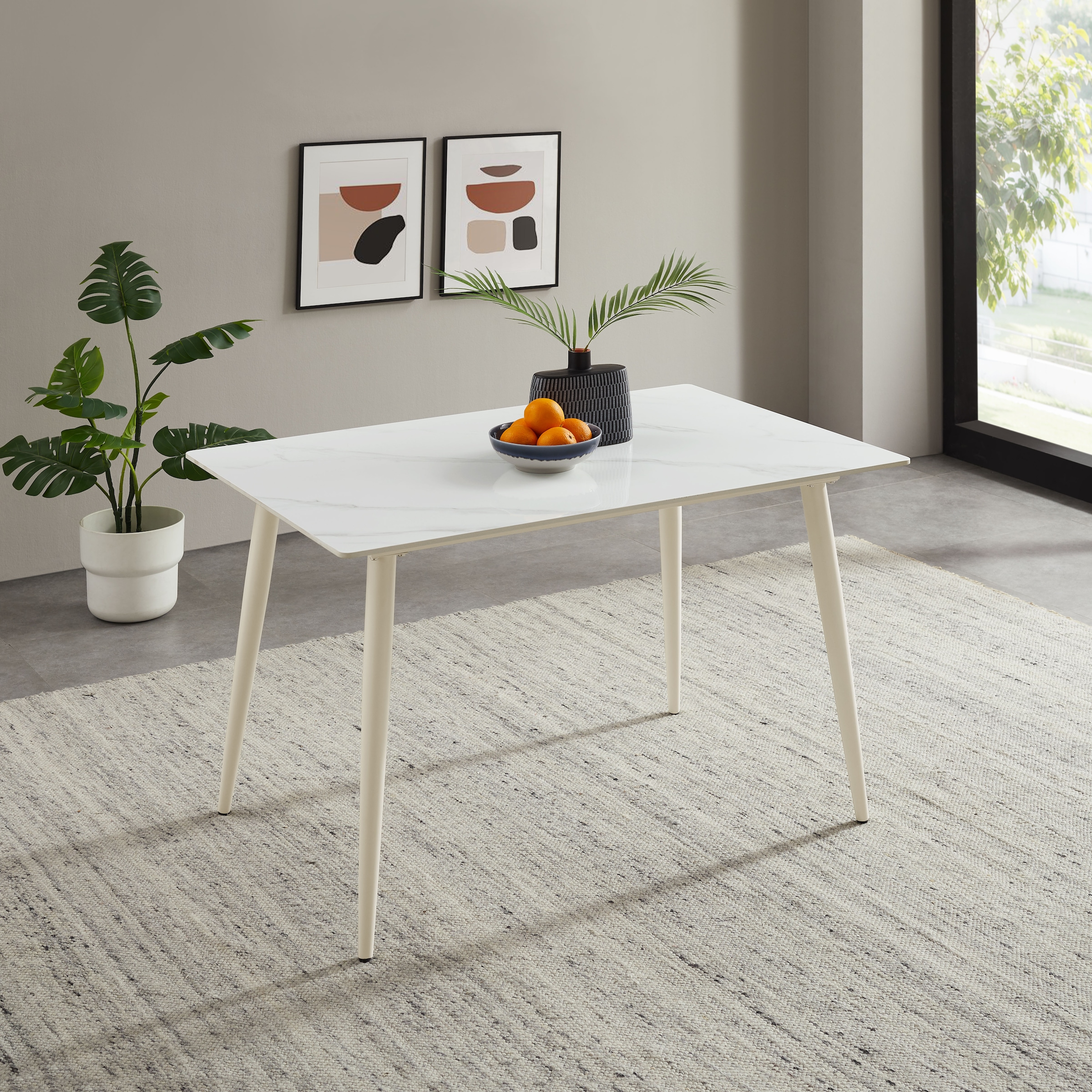 OTTO home Esstisch »Rylee« mit kratzfester Sintersteinplatte und modernem Metallgestell