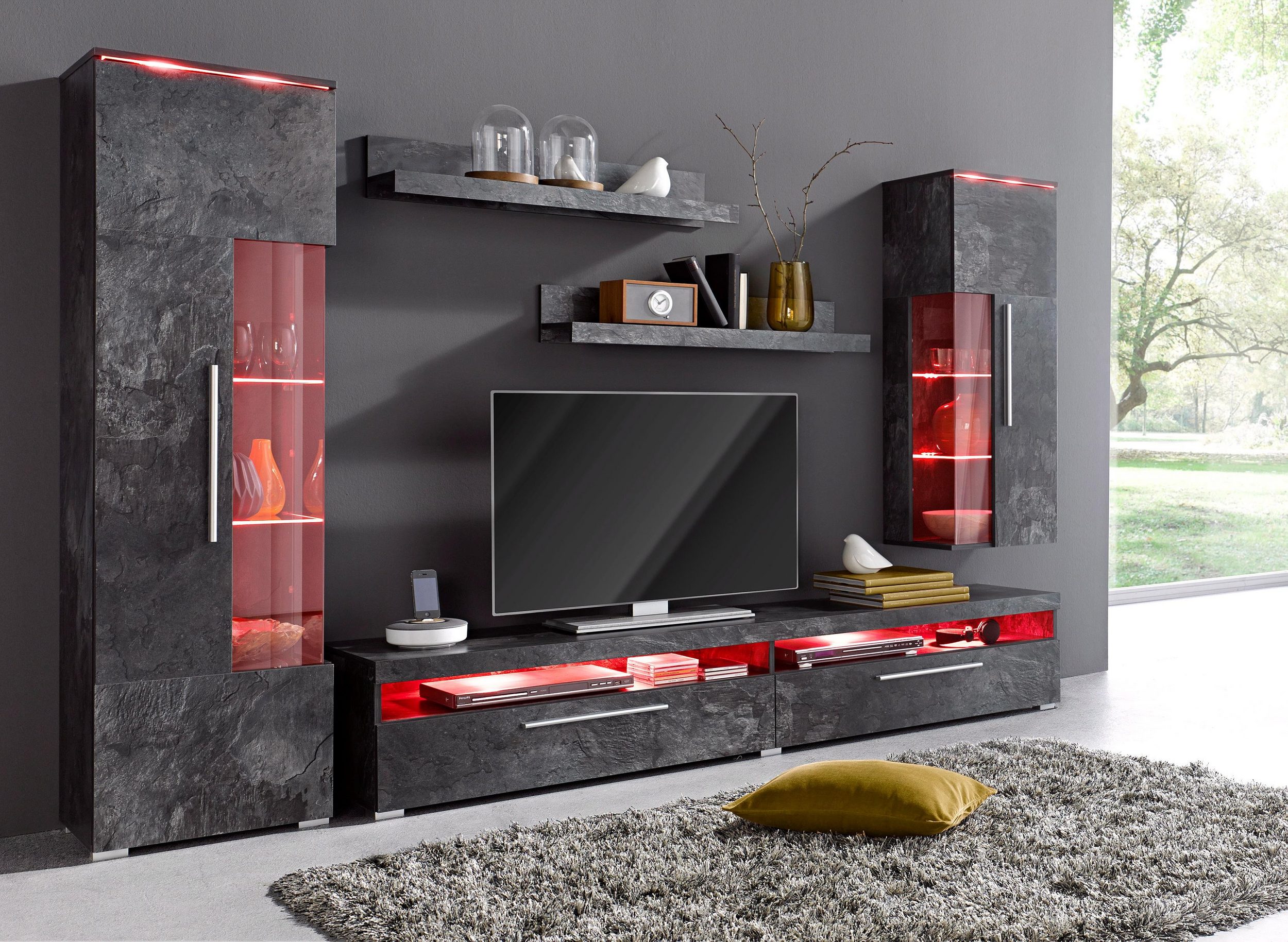 Thumbnail - INOSIGN Lowboard "India,Breite 200 cm, stilvolle Fernsehschrank mit offenen Fächern", TV-Board ohne Beleuchtung, TV-Komm...