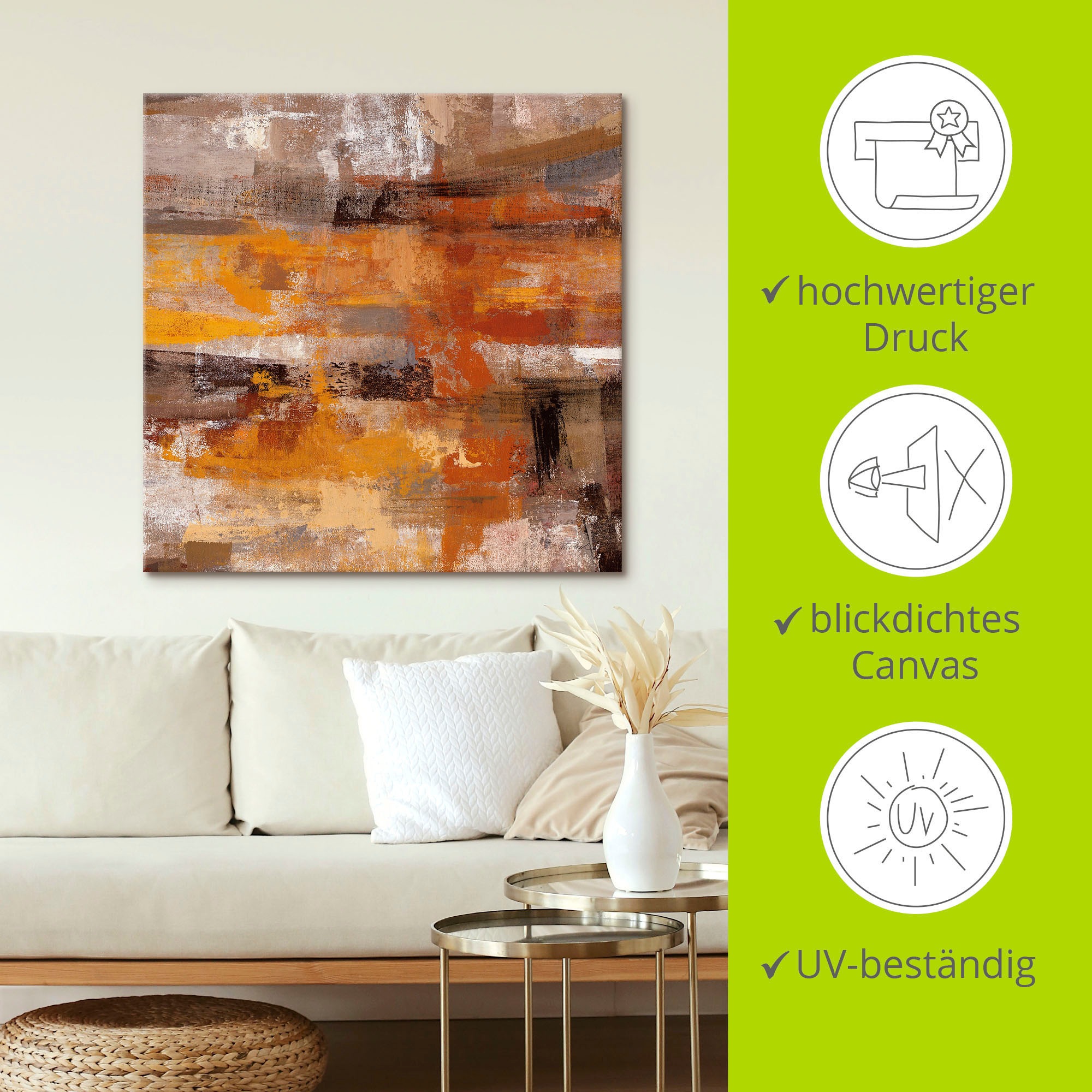 Artland Leinwandbild »Mojave-Straße« Gegenstandslos 1 Stk. tlg. auf Holzrahmen gespannt