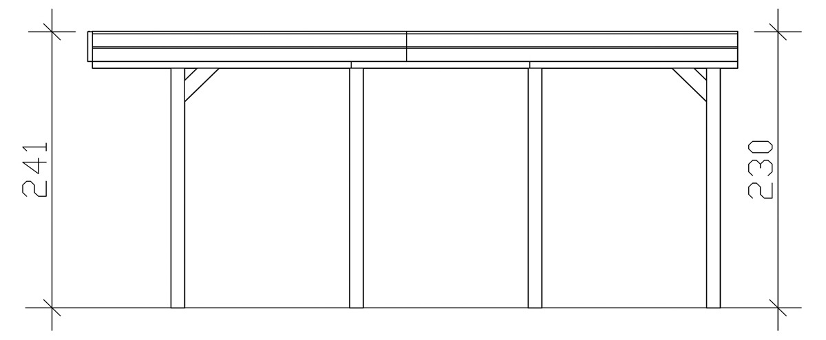 Skanholz Einzelcarport »Friesland«, 355 cm, grün